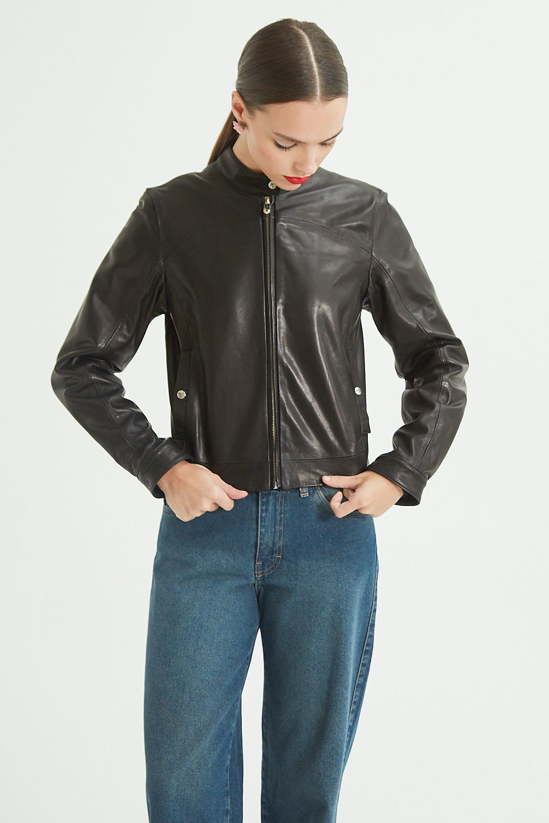 CAMPERA DE CUERO BROWN // OVINO