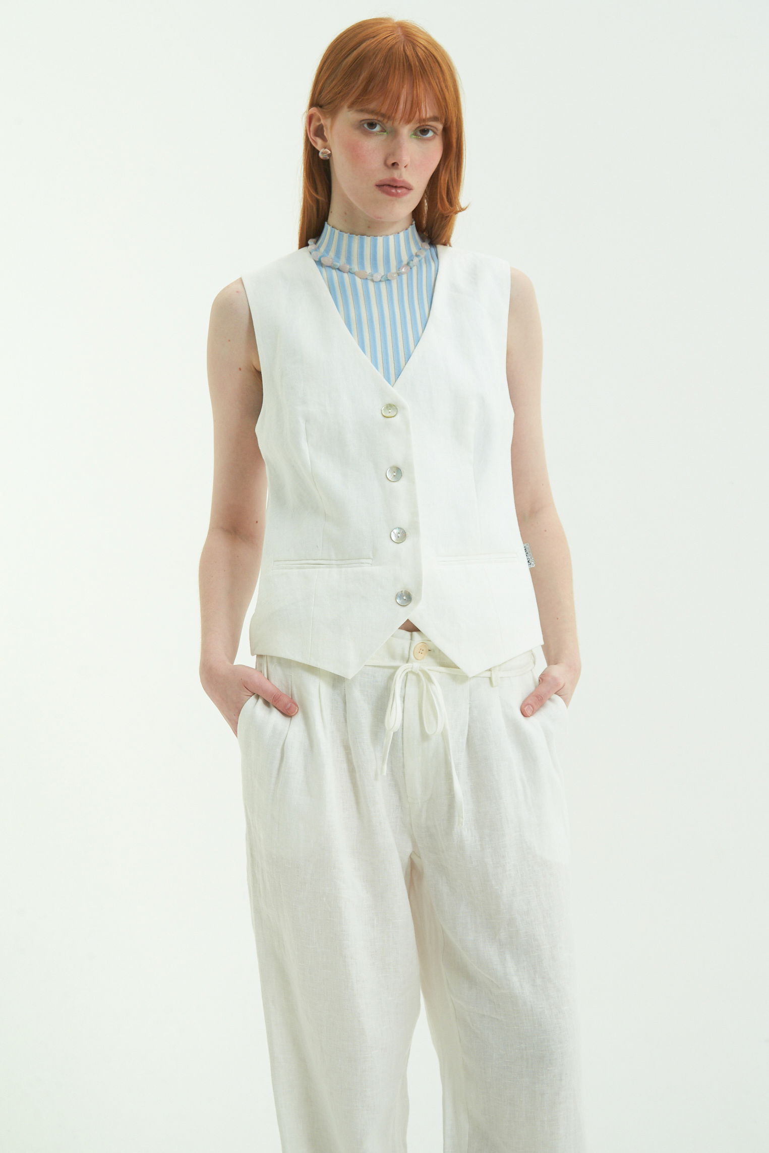 CHALECO DE LINO MARCIA