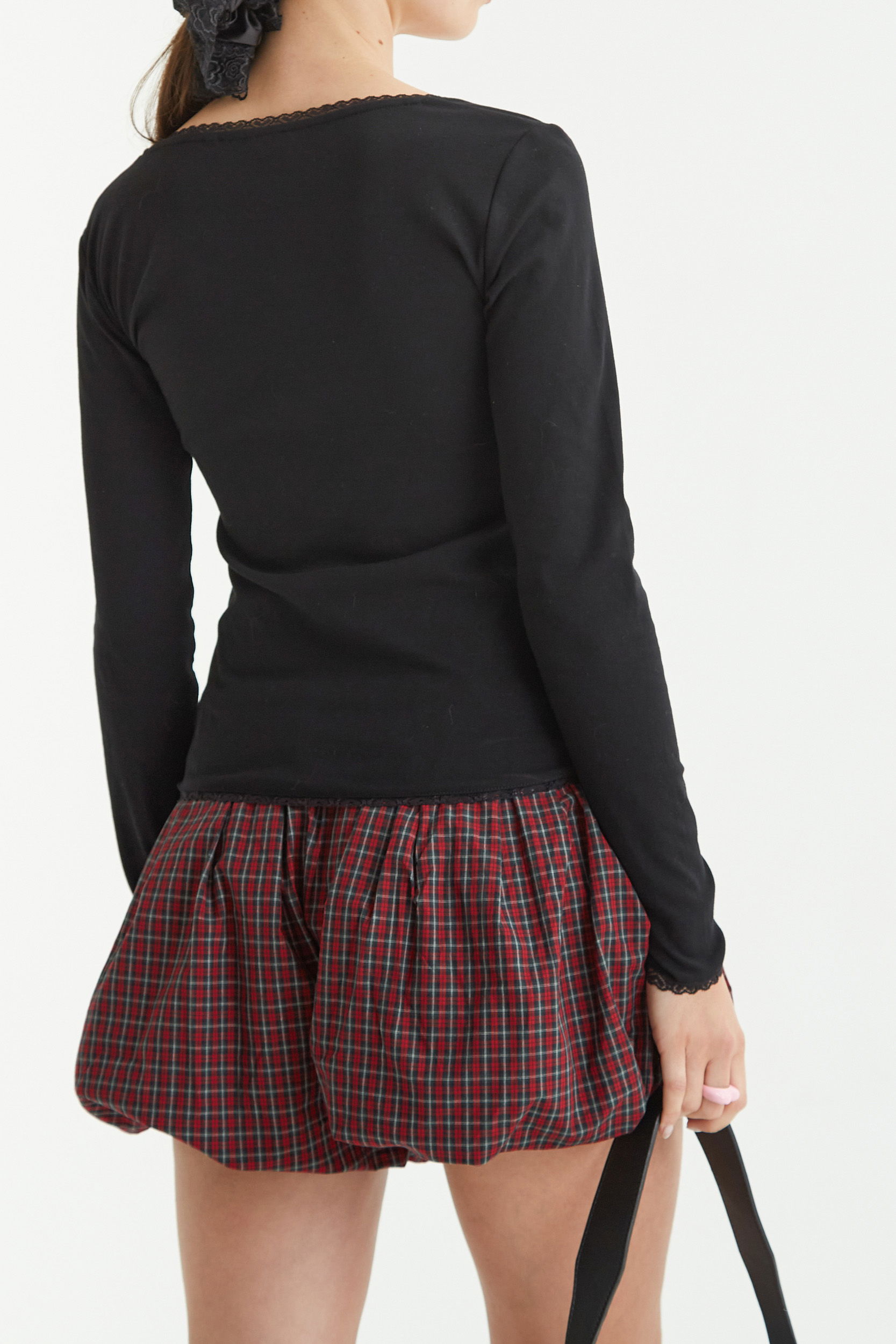 SHORT BALLOON MAKAROVA PLAID