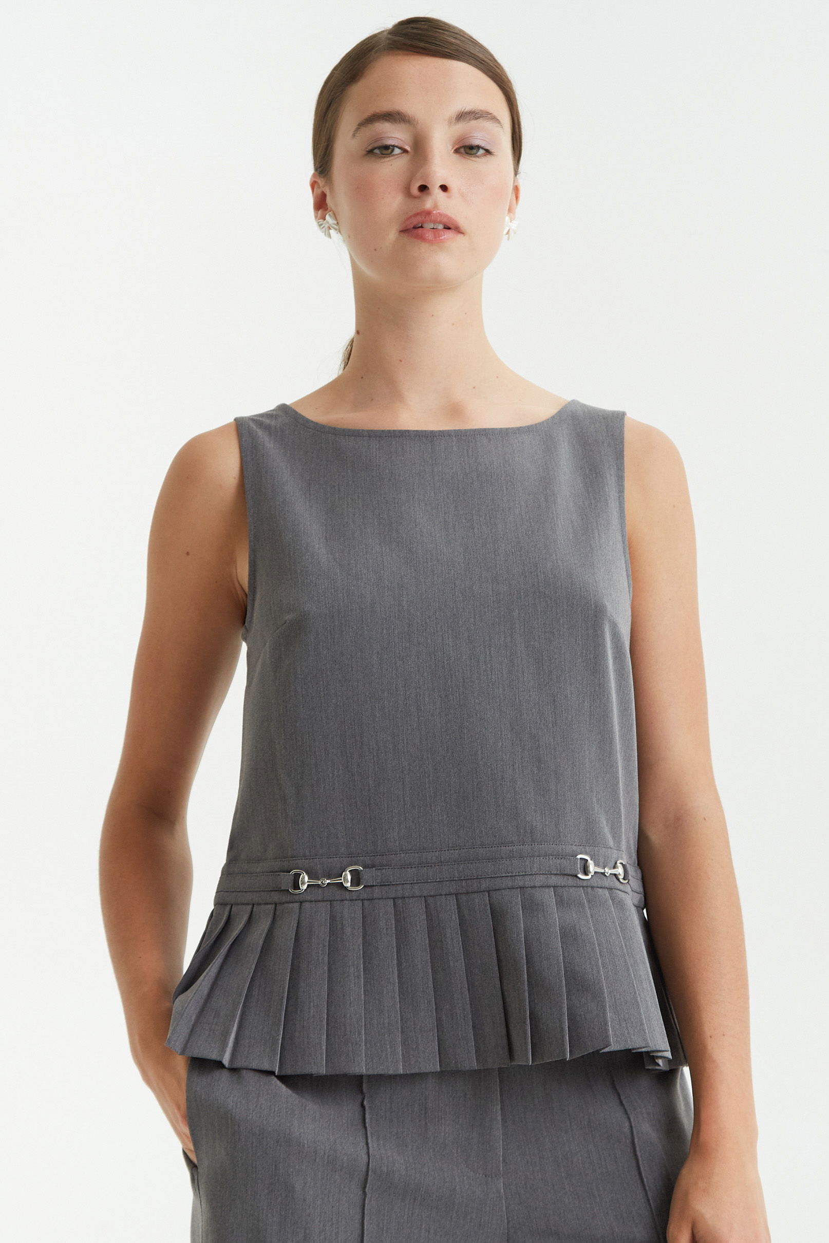 BLUSA SASTRERA PLISADA PORTIA