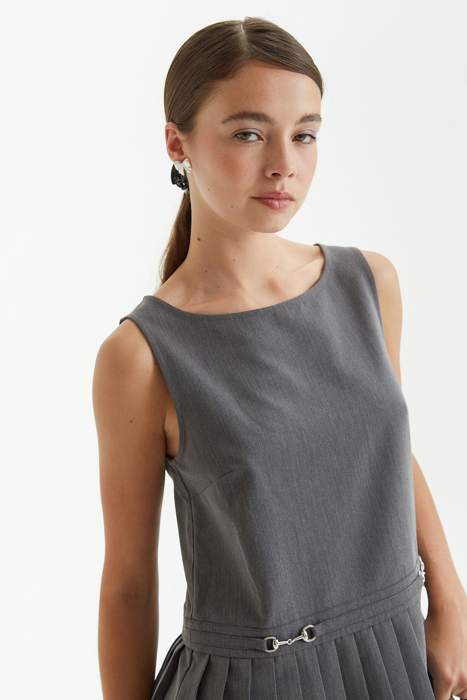 BLUSA SASTRERA PLISADA PORTIA