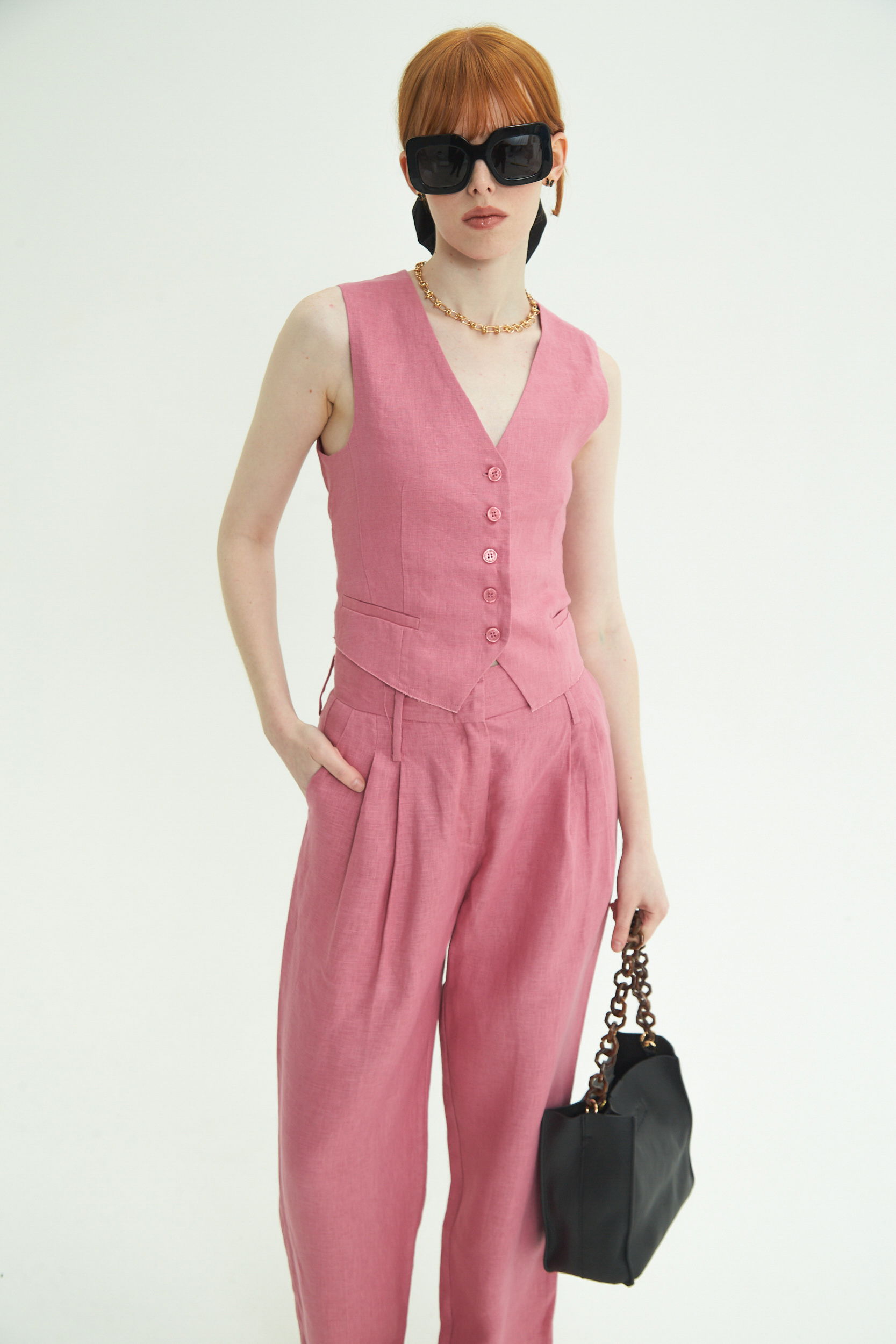 CHALECO DE LINO OLYMPIA