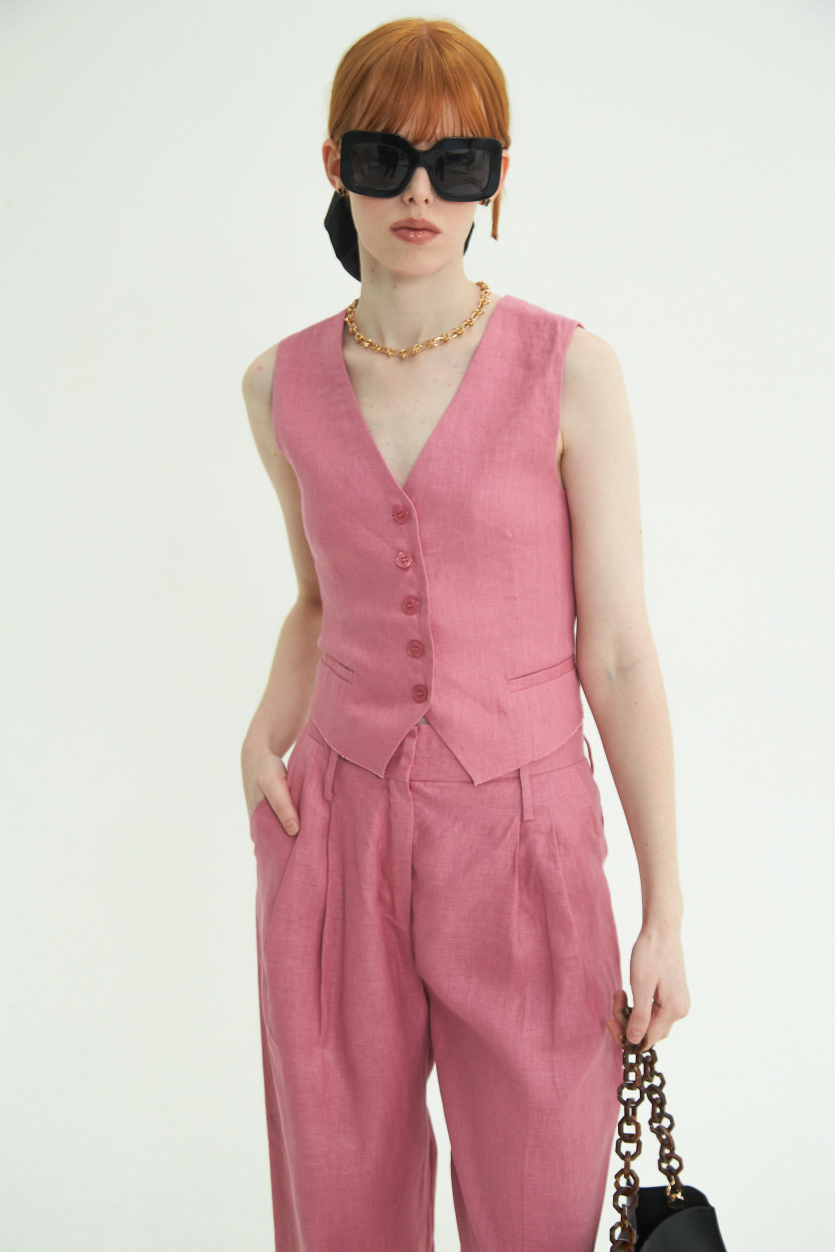 CHALECO DE LINO OLYMPIA