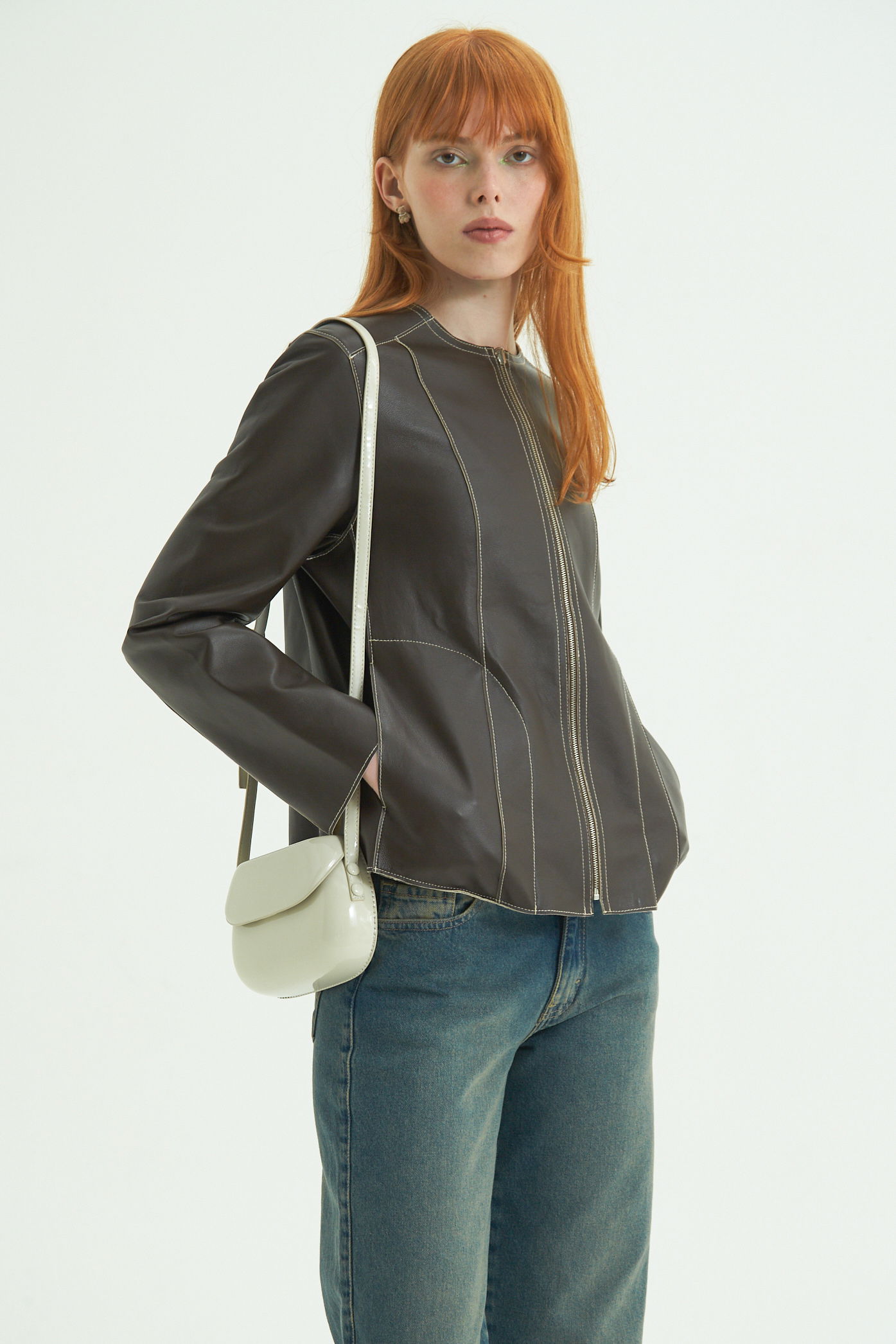 CAMPERA DE CUERO GAL REVERSIBLE