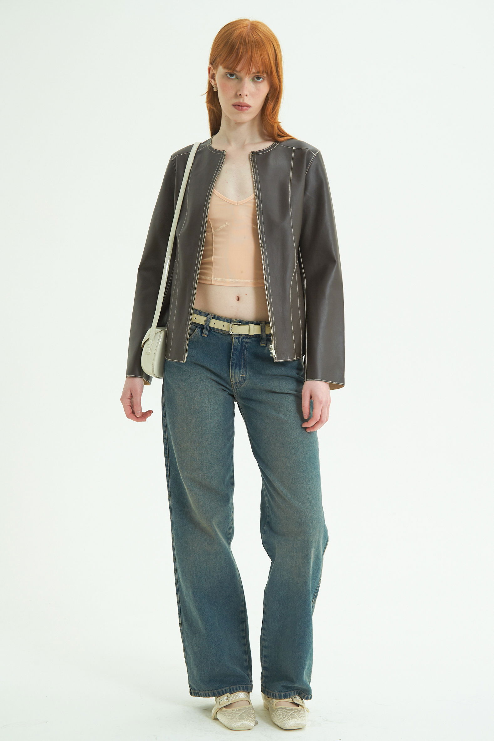 CAMPERA DE CUERO GAL REVERSIBLE