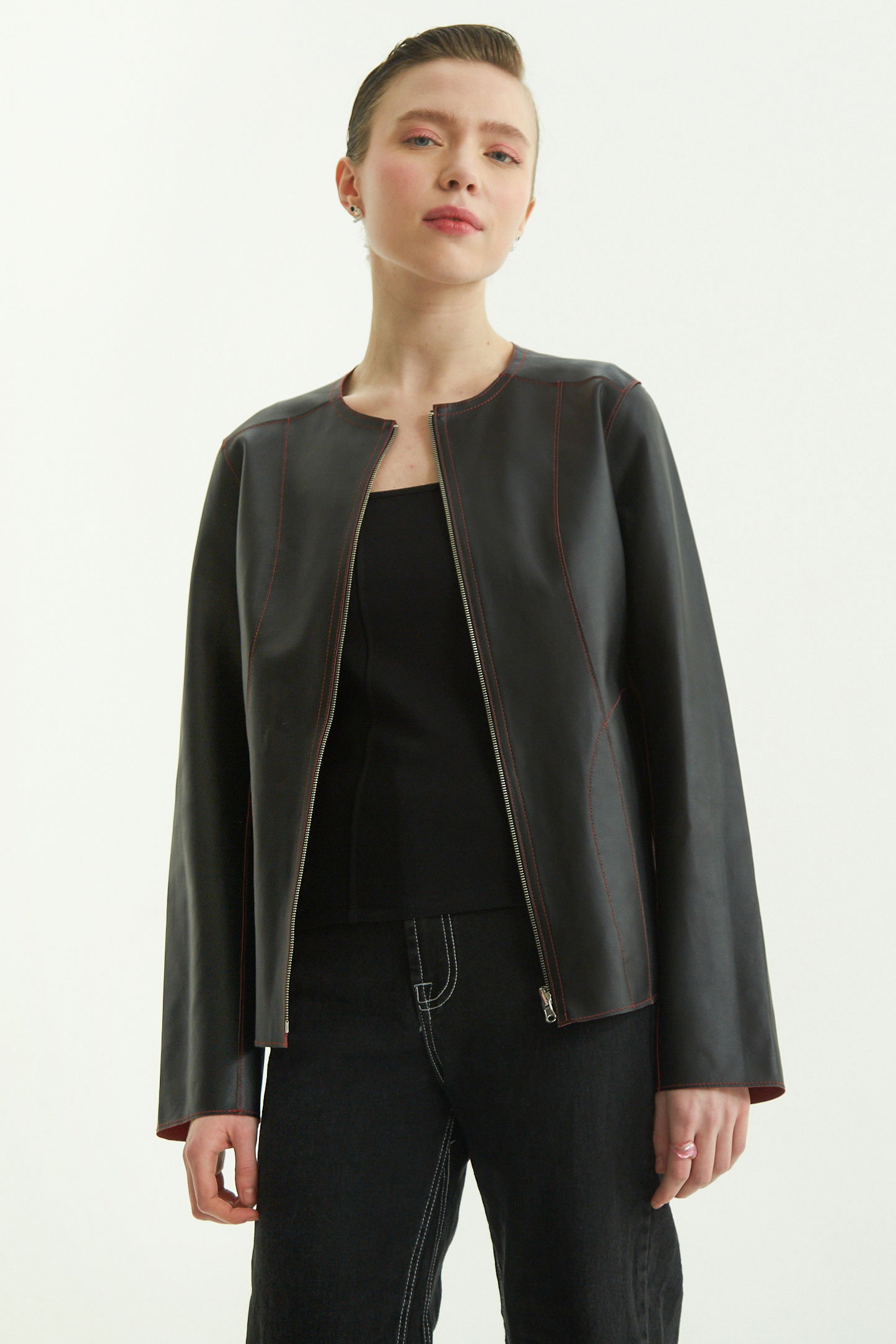 CAMPERA DE CUERO GAL REVERSIBLE