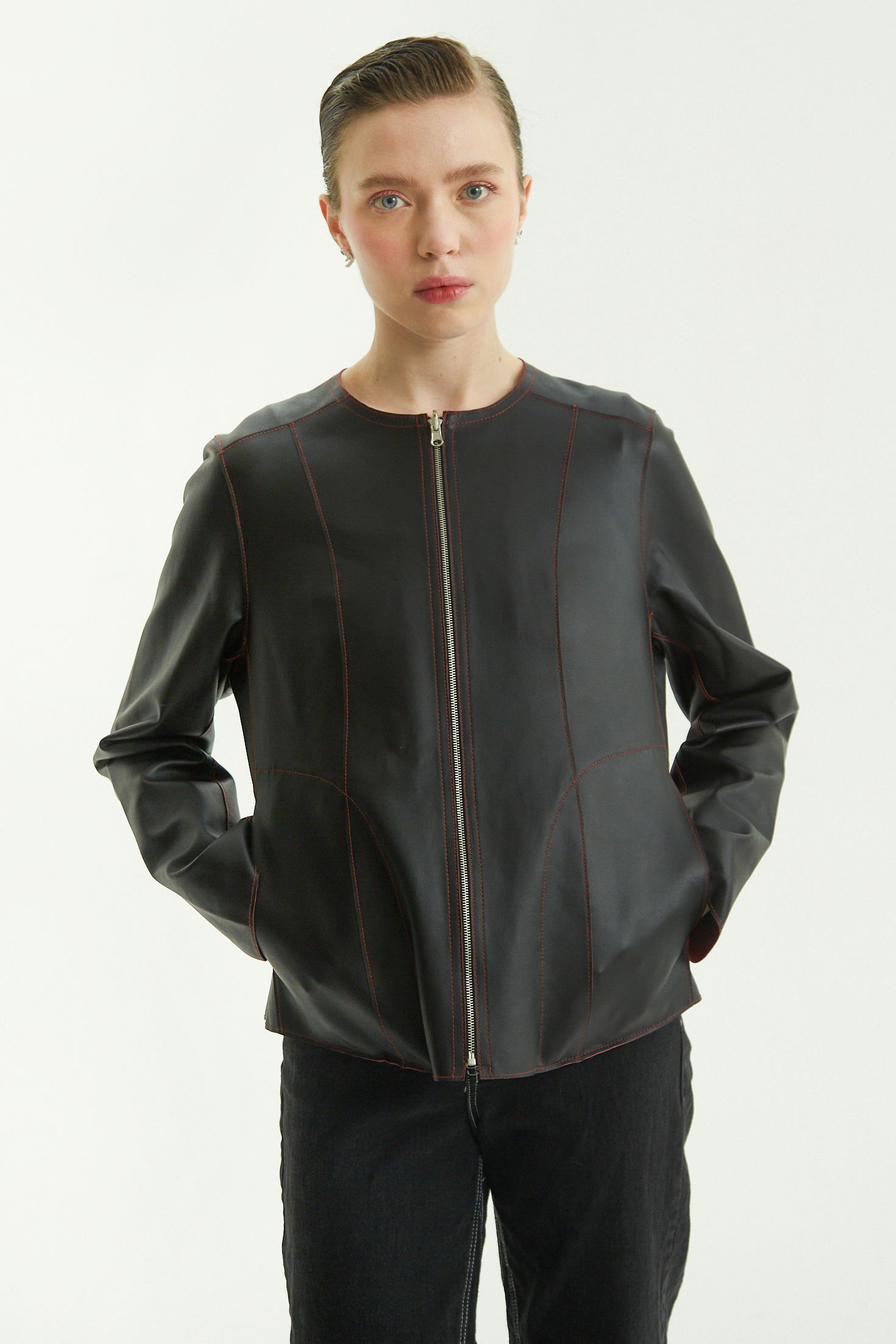 CAMPERA DE CUERO GAL REVERSIBLE