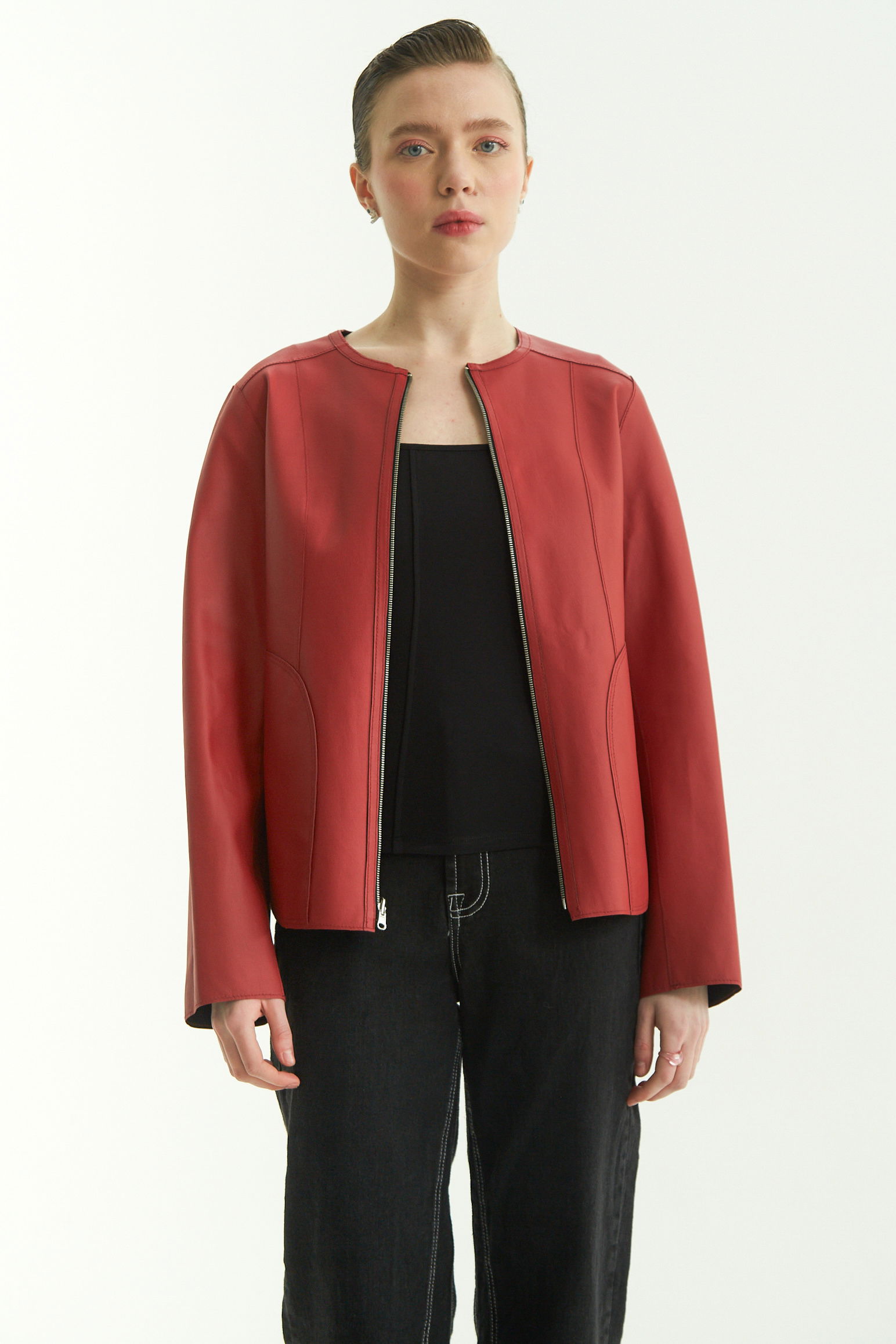 CAMPERA DE CUERO GAL REVERSIBLE