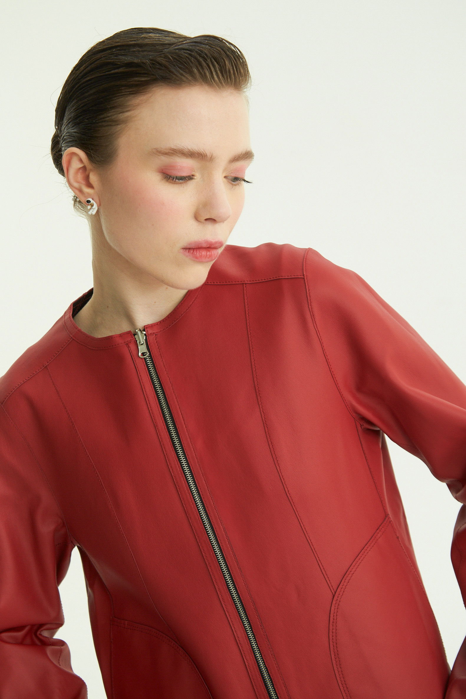 CAMPERA DE CUERO GAL REVERSIBLE