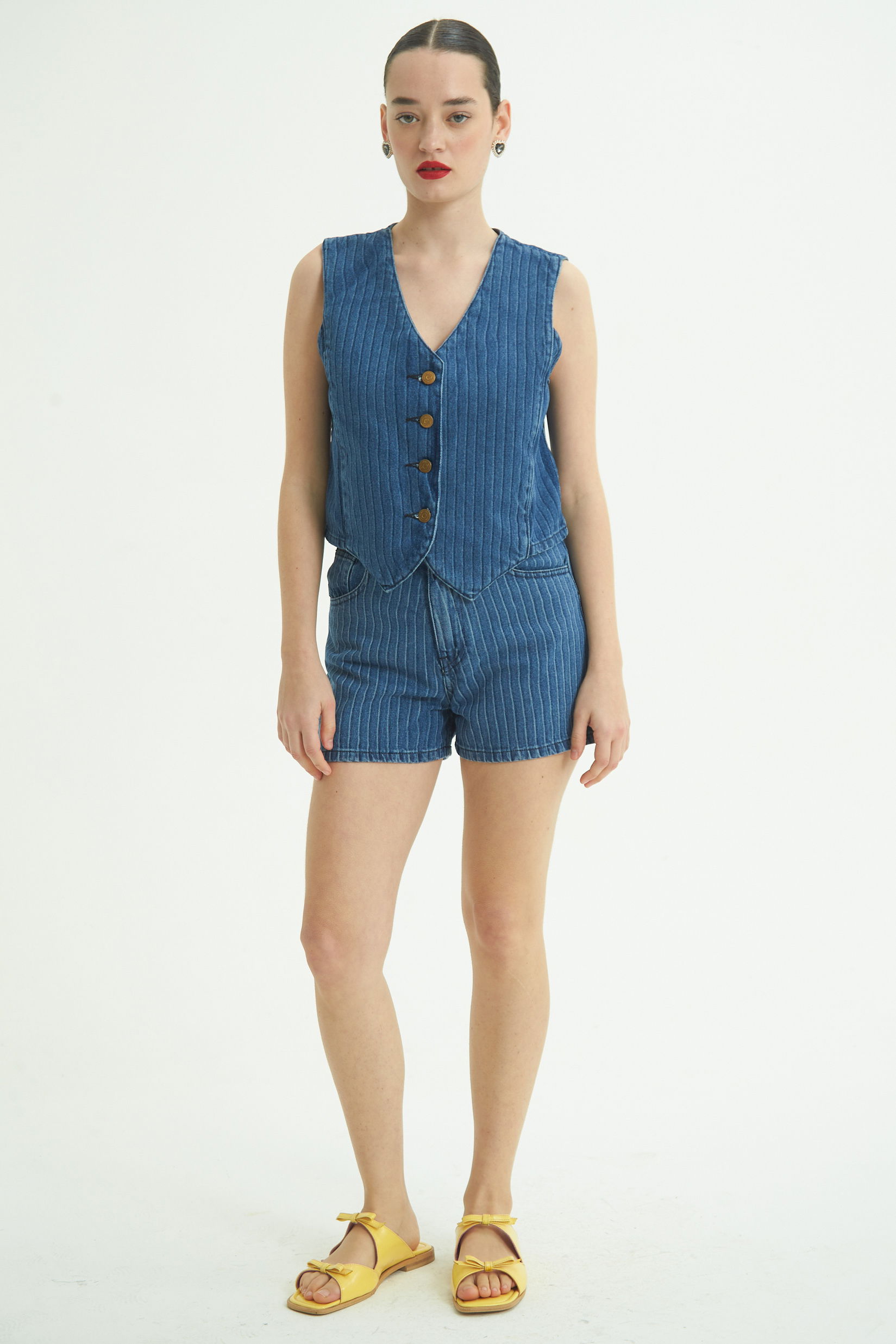 SHORT DE JEAN LUNA TIZADO