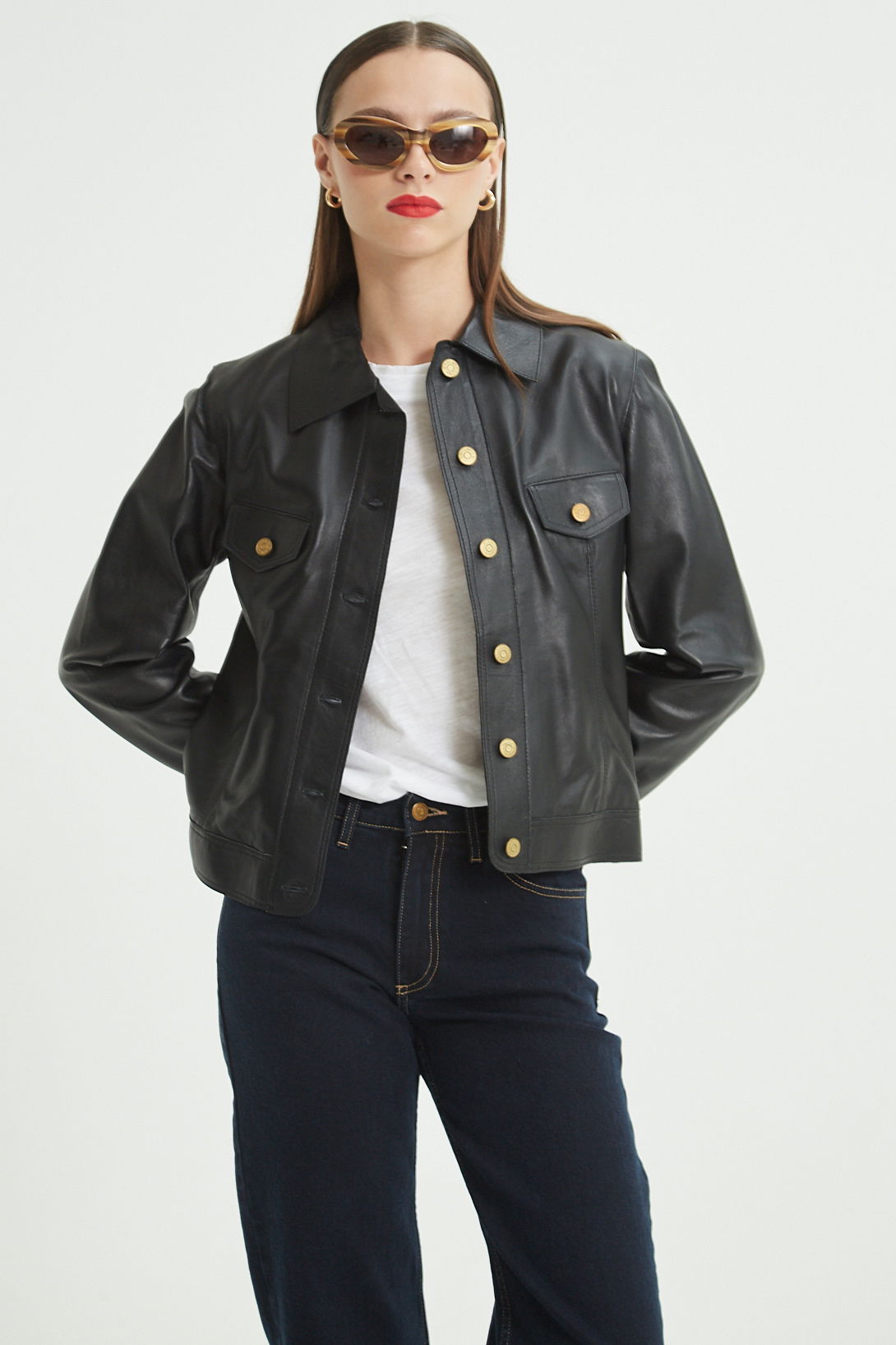 CAMPERA DE CUERO SARA//OVINO ITALIANO