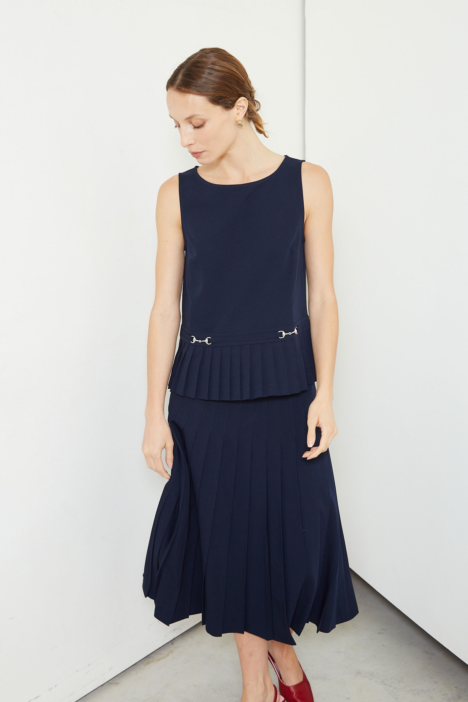 BLUSA SASTRERA PLISADA PORTIA