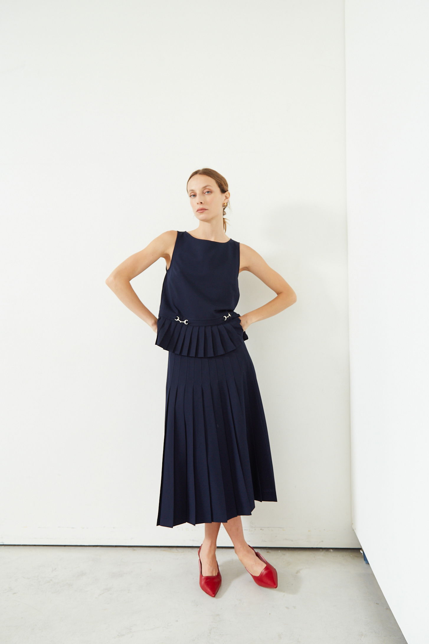 FALDA MIDI PLISADA PORTIA