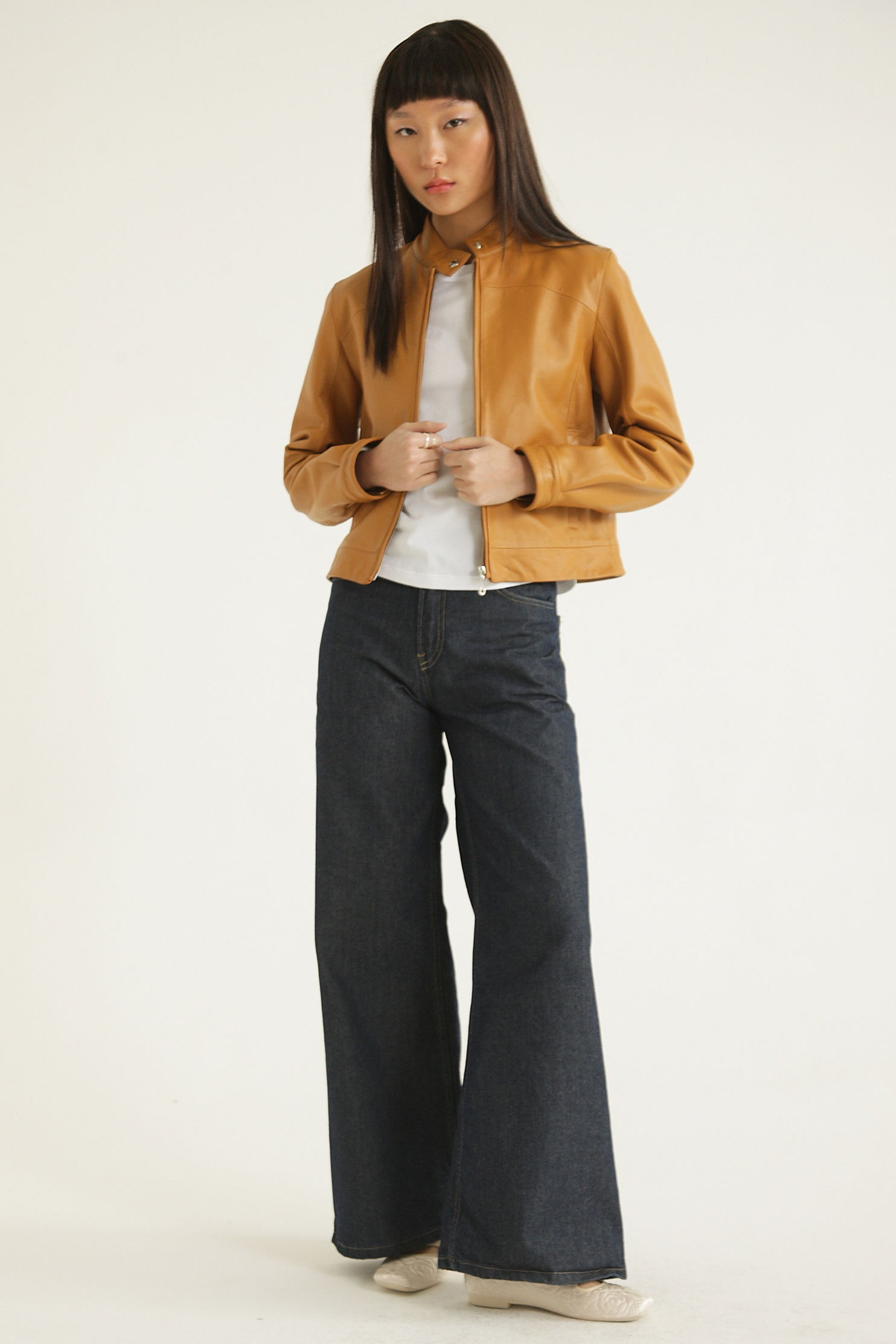 CAMPERA DE CUERO BROWN // OVINO
