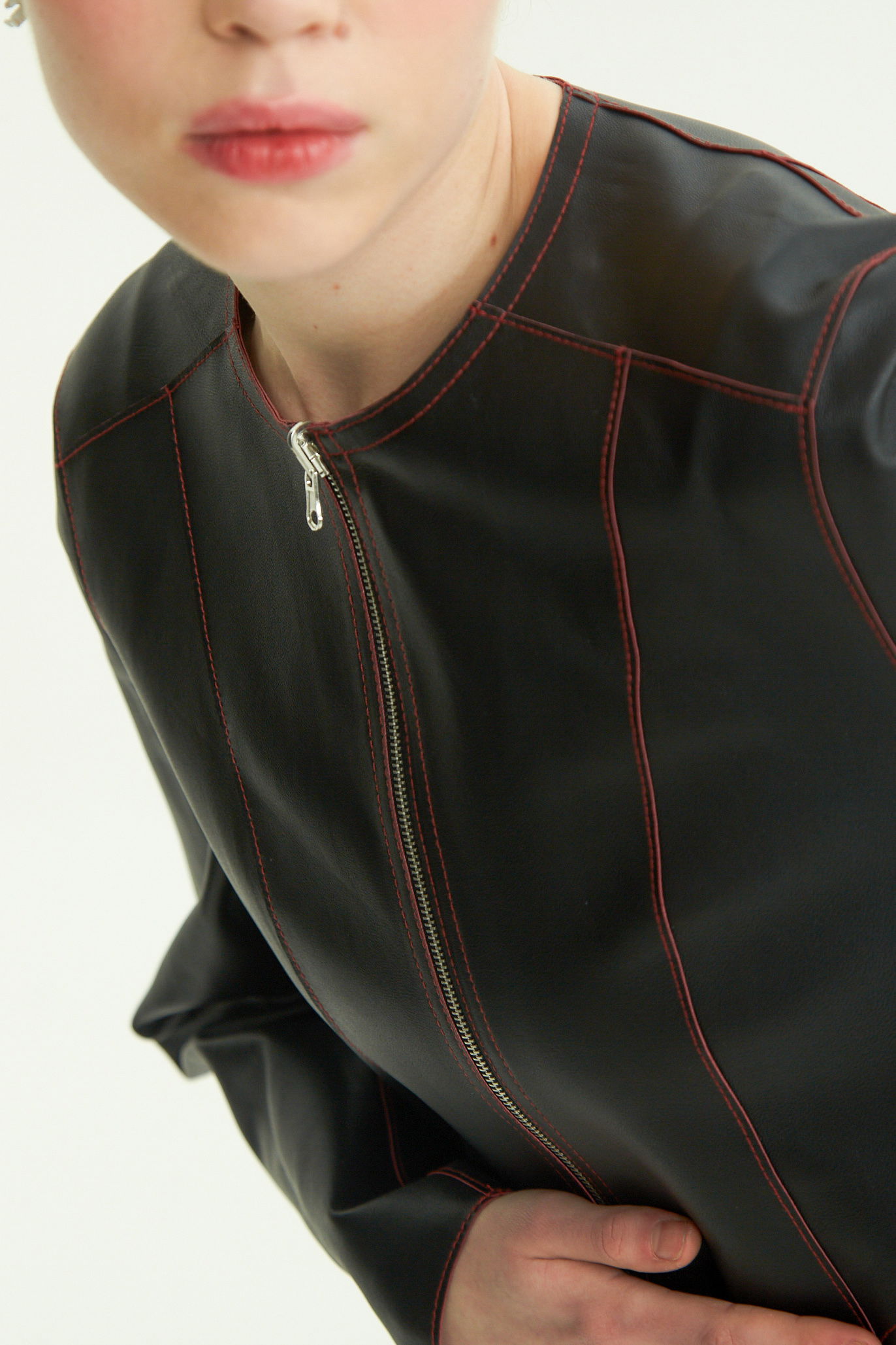 CAMPERA DE CUERO GAL REVERSIBLE