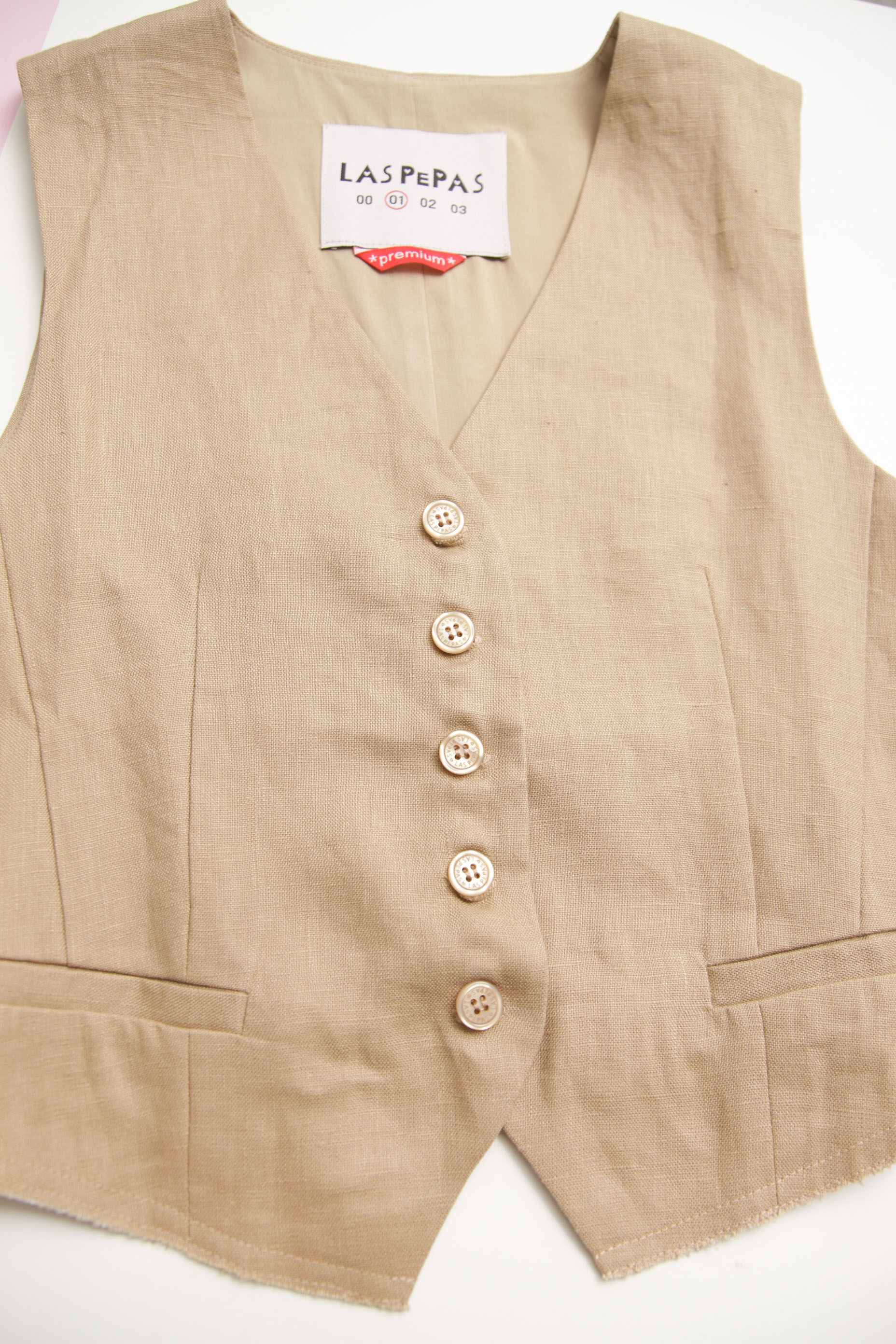 CHALECO DE LINO OLYMPIA