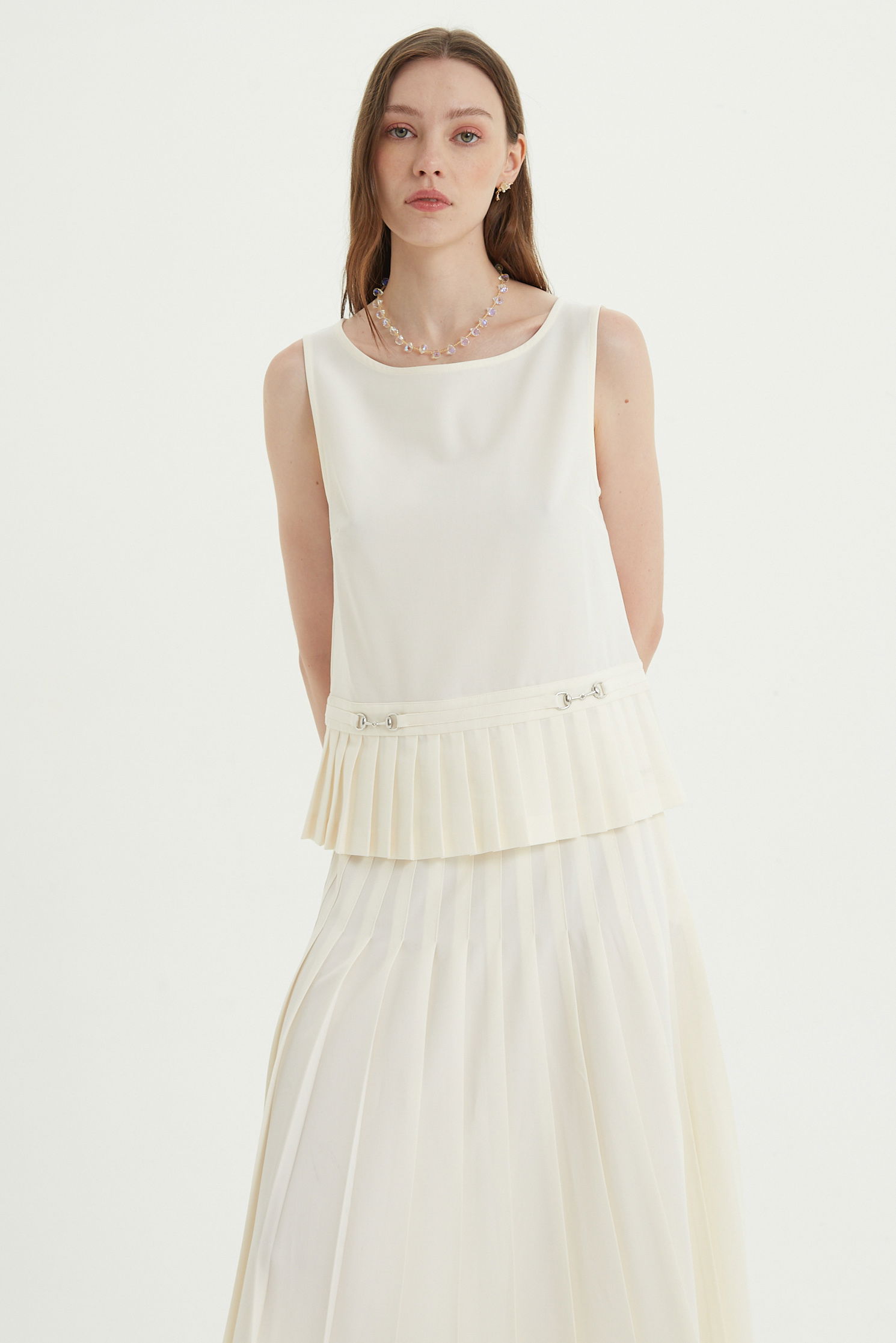 BLUSA SASTRERA PLISADA PORTIA