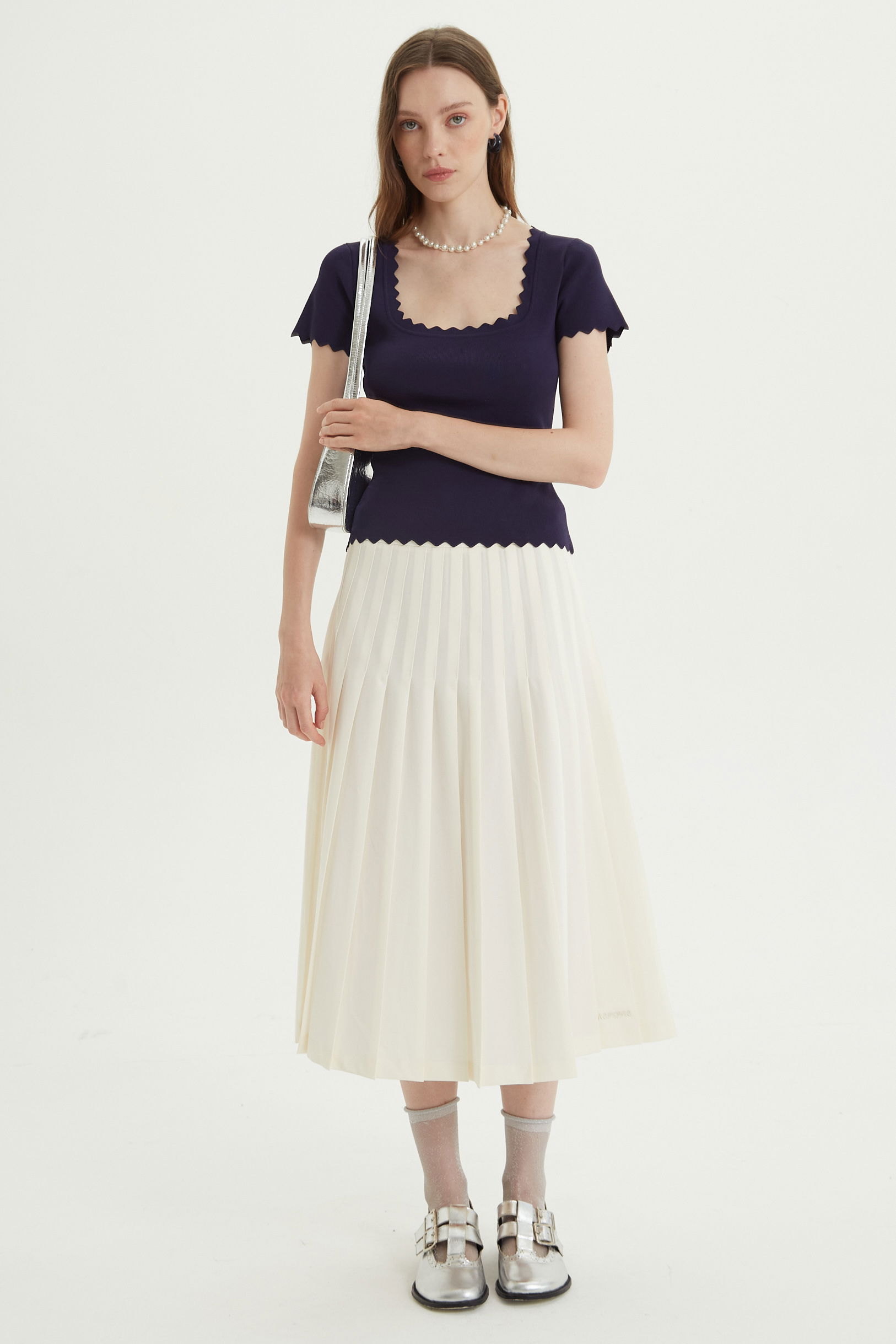 FALDA MIDI PLISADA PORTIA