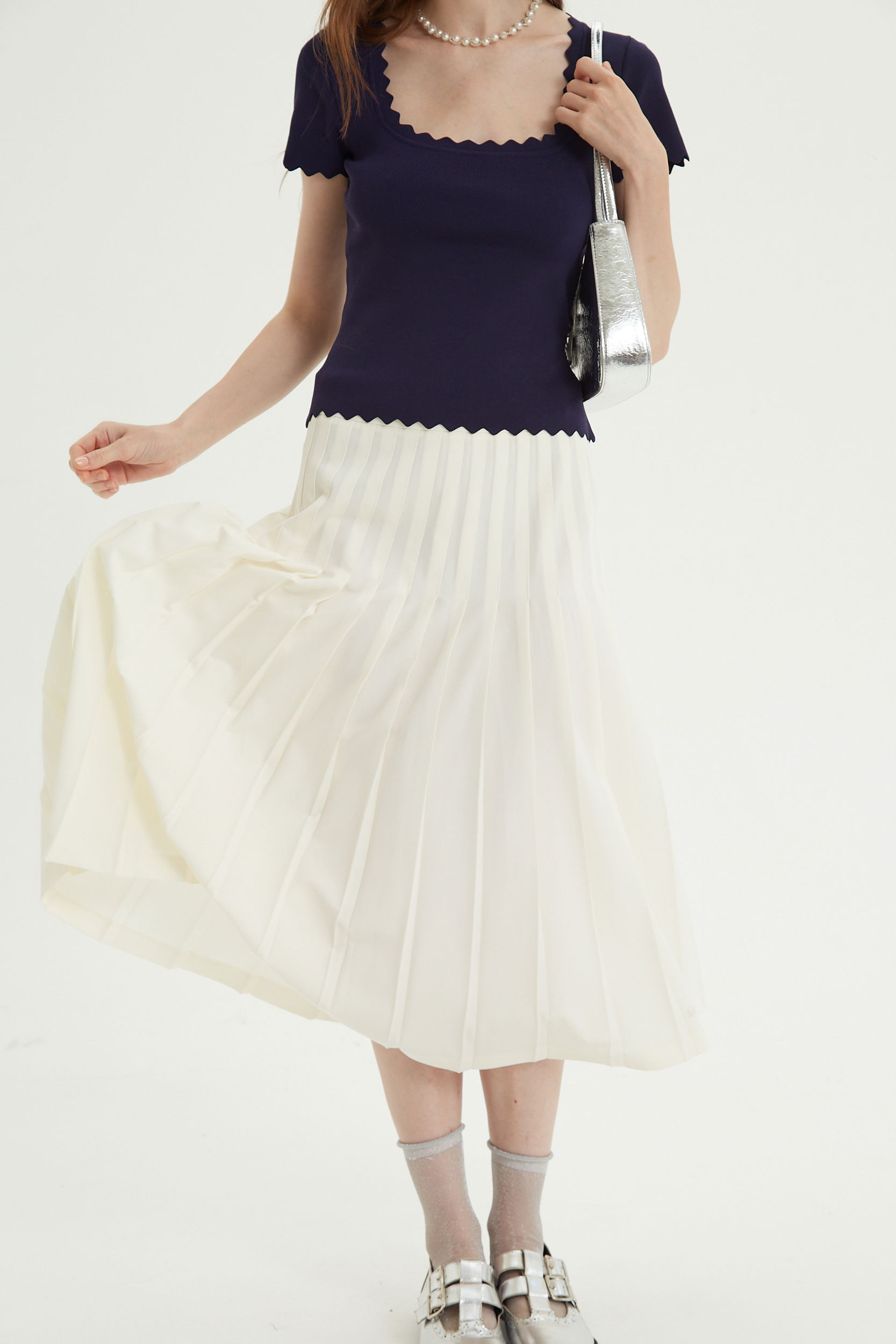 FALDA MIDI PLISADA PORTIA