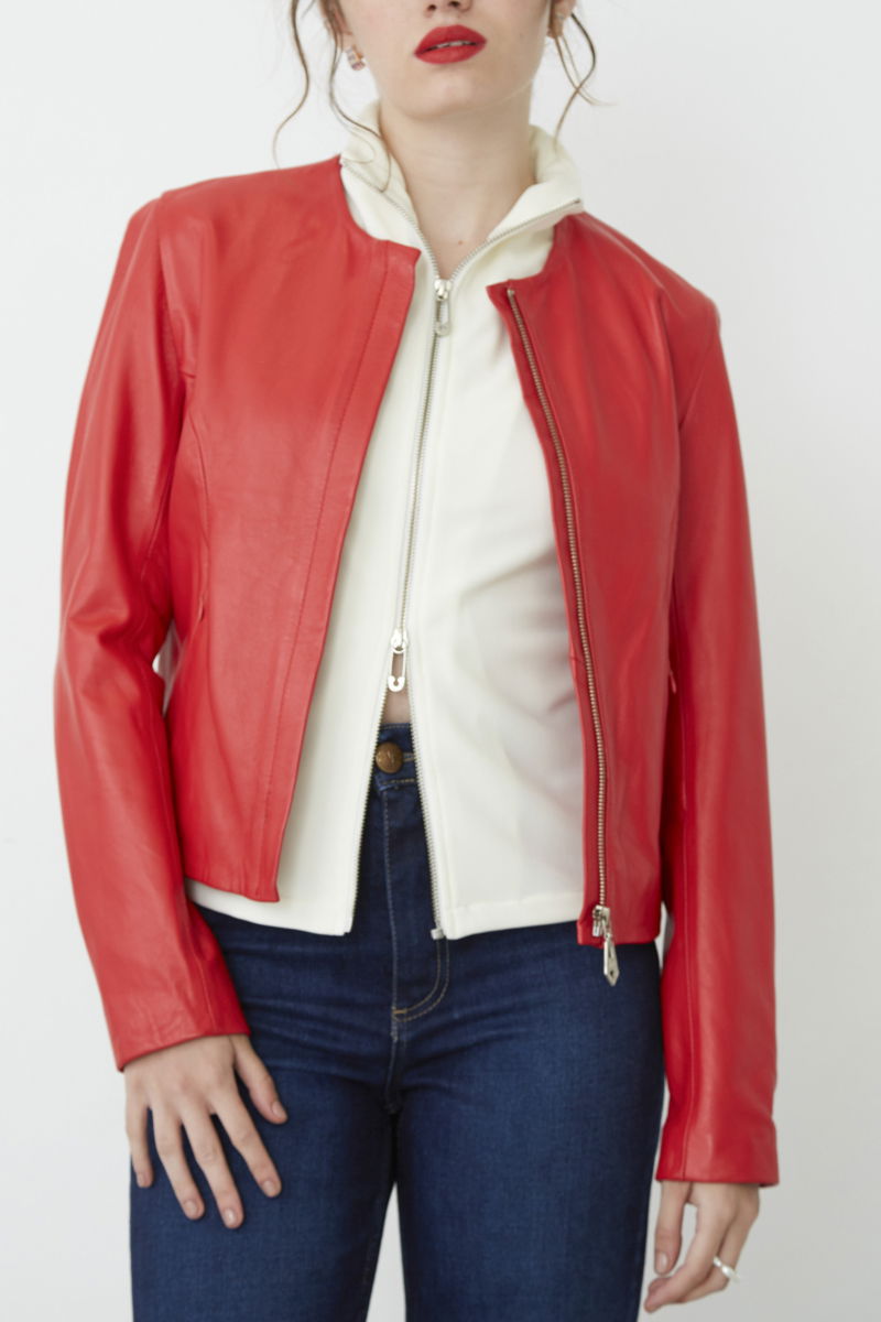 CAMPERA DE CUERO MARION // OVINO ITALIANO