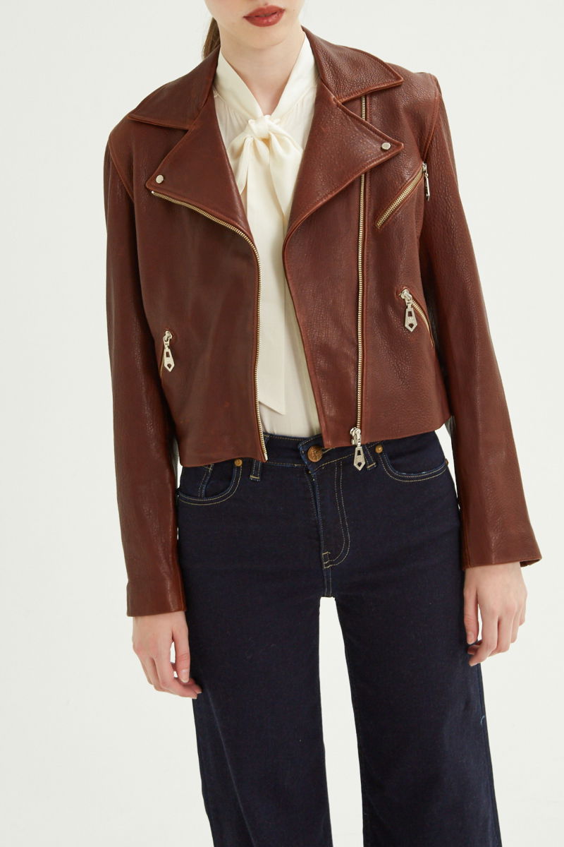 CAMPERA DE CUERO SCARLETT JUMBO // OVINO 