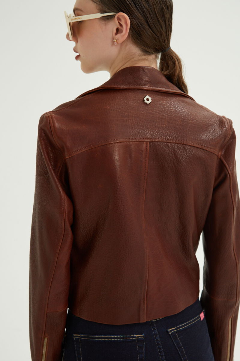 CAMPERA DE CUERO SCARLETT JUMBO // OVINO 