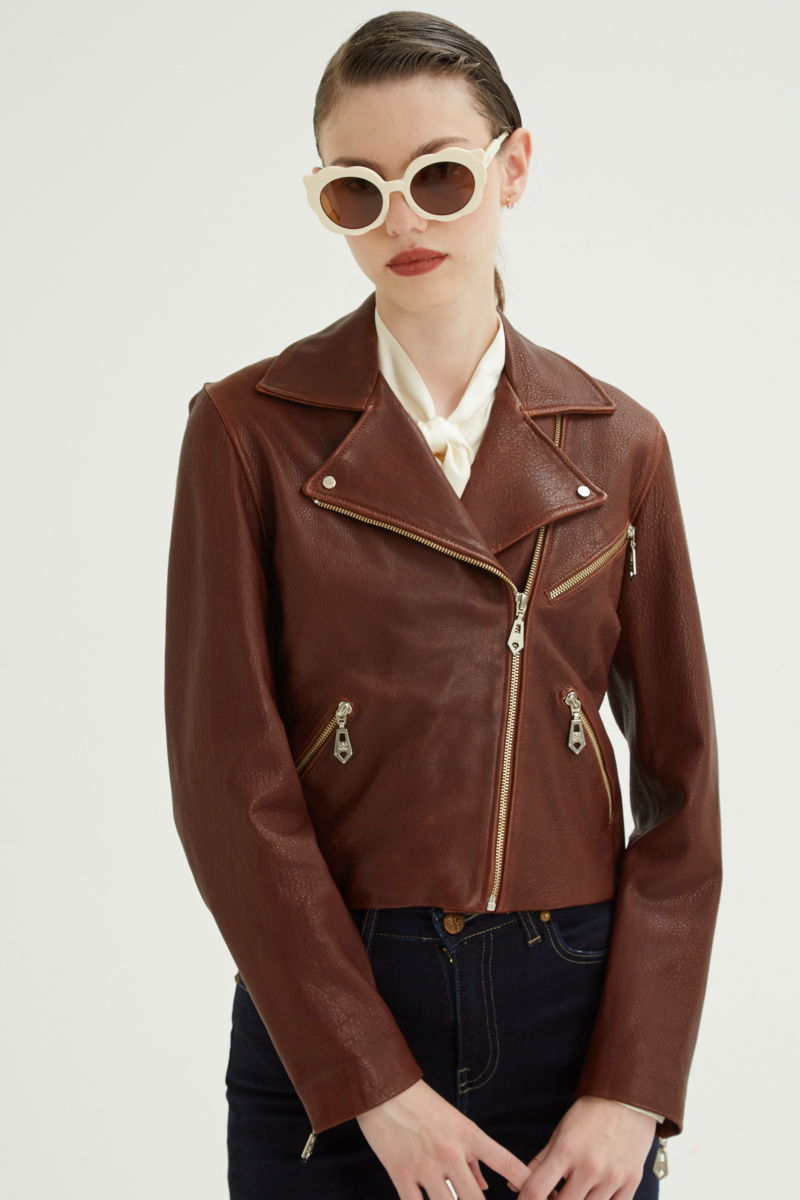 CAMPERA DE CUERO SCARLETT JUMBO // OVINO 