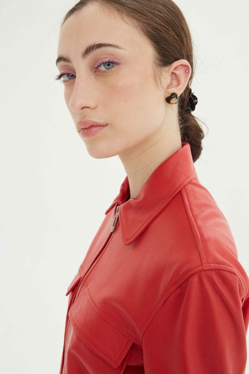 CAMPERA DE CUERO ONIX // OVINO ITALIANO