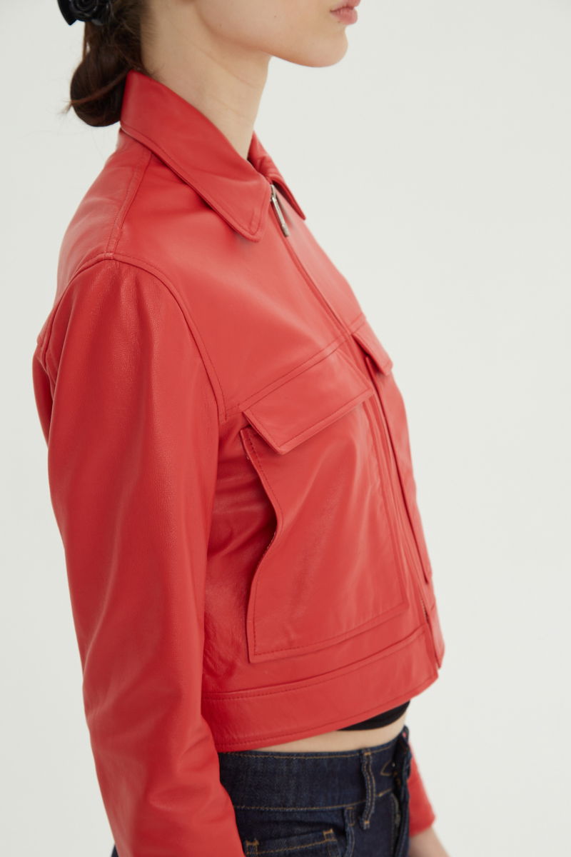 CAMPERA DE CUERO ONIX // OVINO ITALIANO