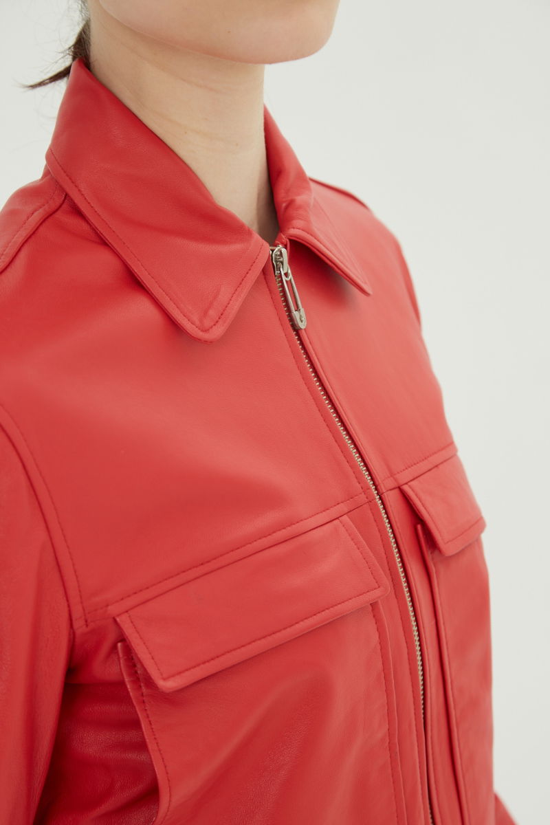 CAMPERA DE CUERO ONIX // OVINO ITALIANO