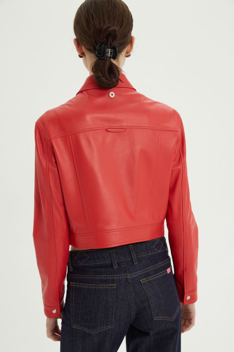 CAMPERA DE CUERO ONIX // OVINO ITALIANO