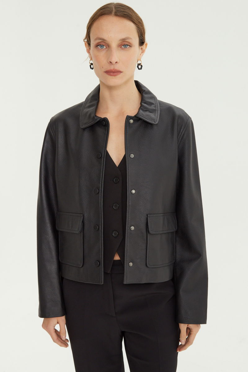 CAMPERA DE CUERO ZOE // OVINO