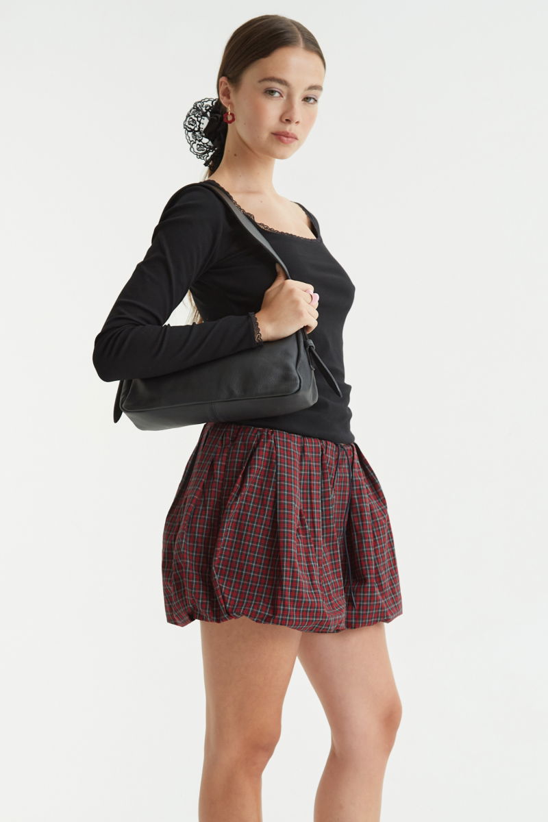 SHORT BALLOON MAKAROVA PLAID