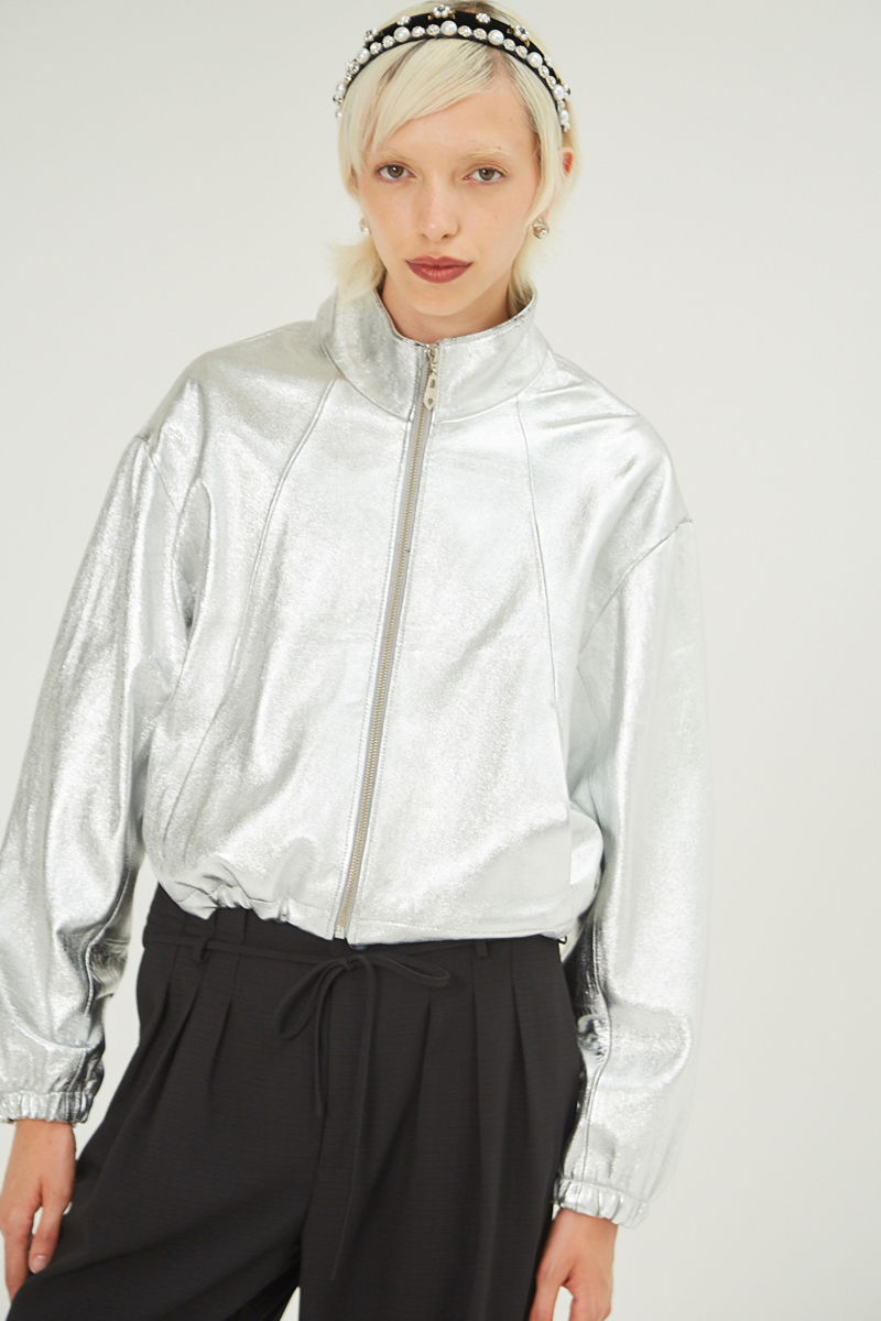 CAMPERA DE CUERO LIPA METALIZADA // OVINO ITALIANO