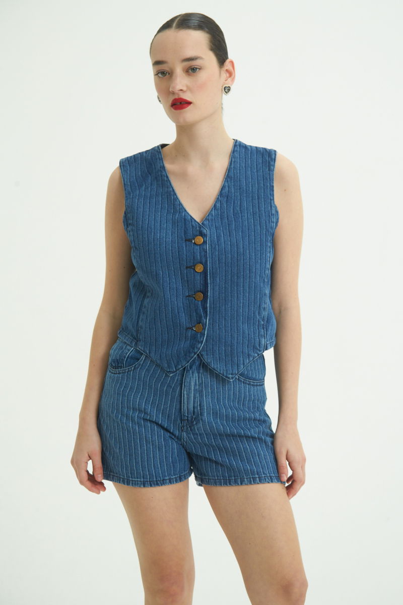 SHORT DE JEAN LUNA TIZADO