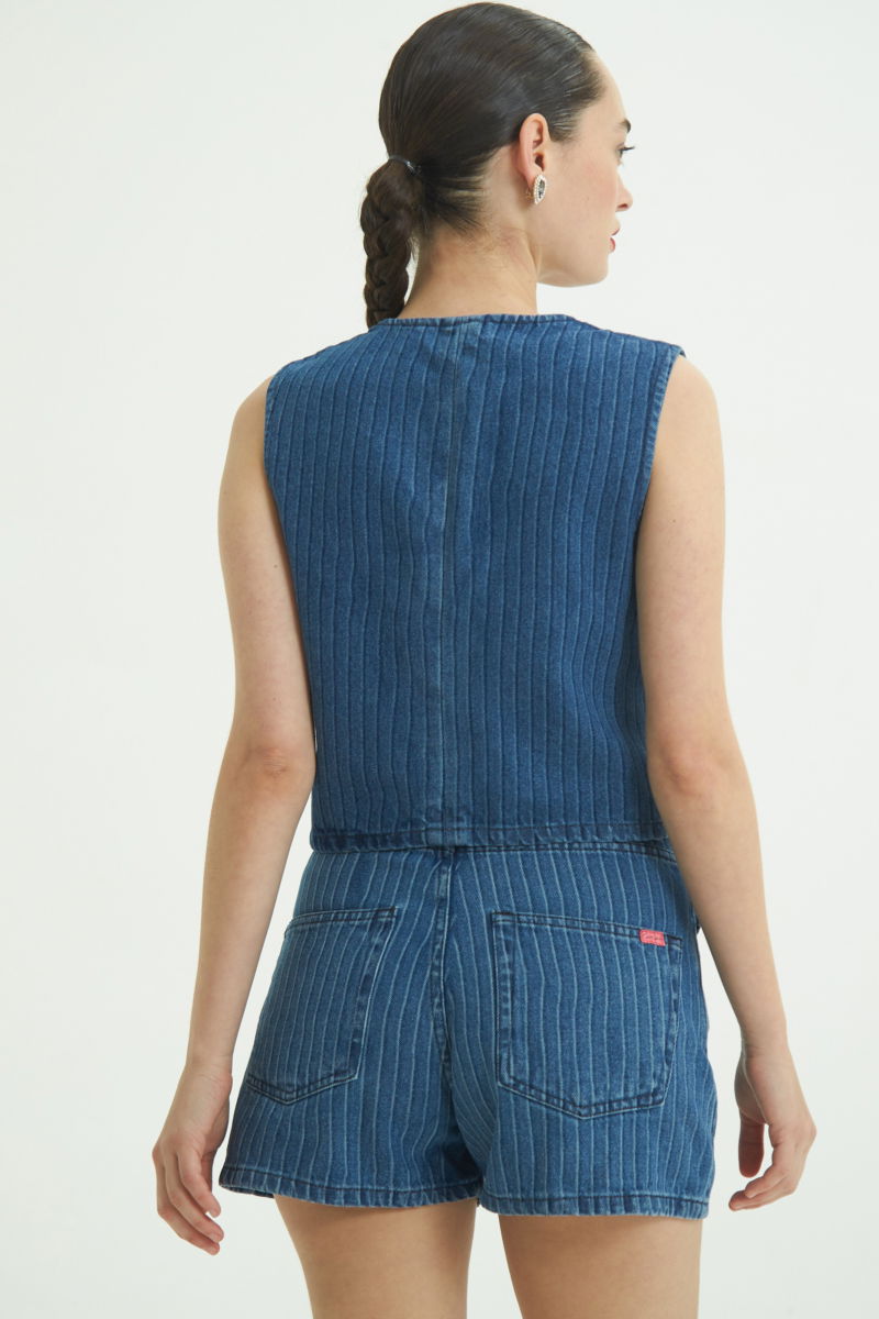 SHORT DE JEAN LUNA TIZADO