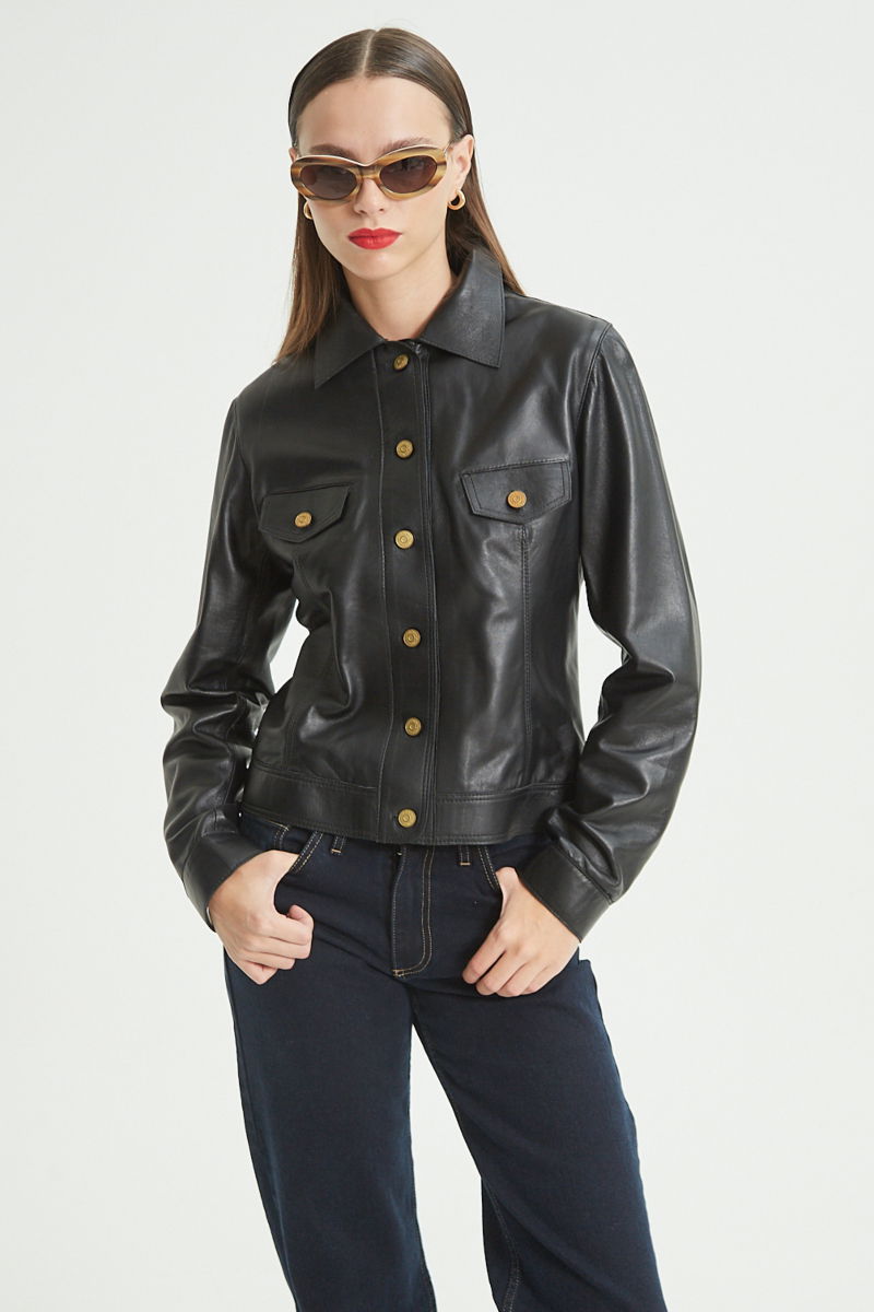 CAMPERA DE CUERO SARA//OVINO ITALIANO