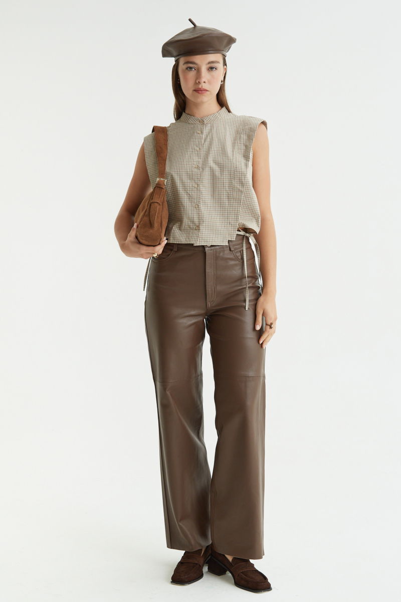 PANTALON DE CUERO LUNA / OVINO ITALIANO