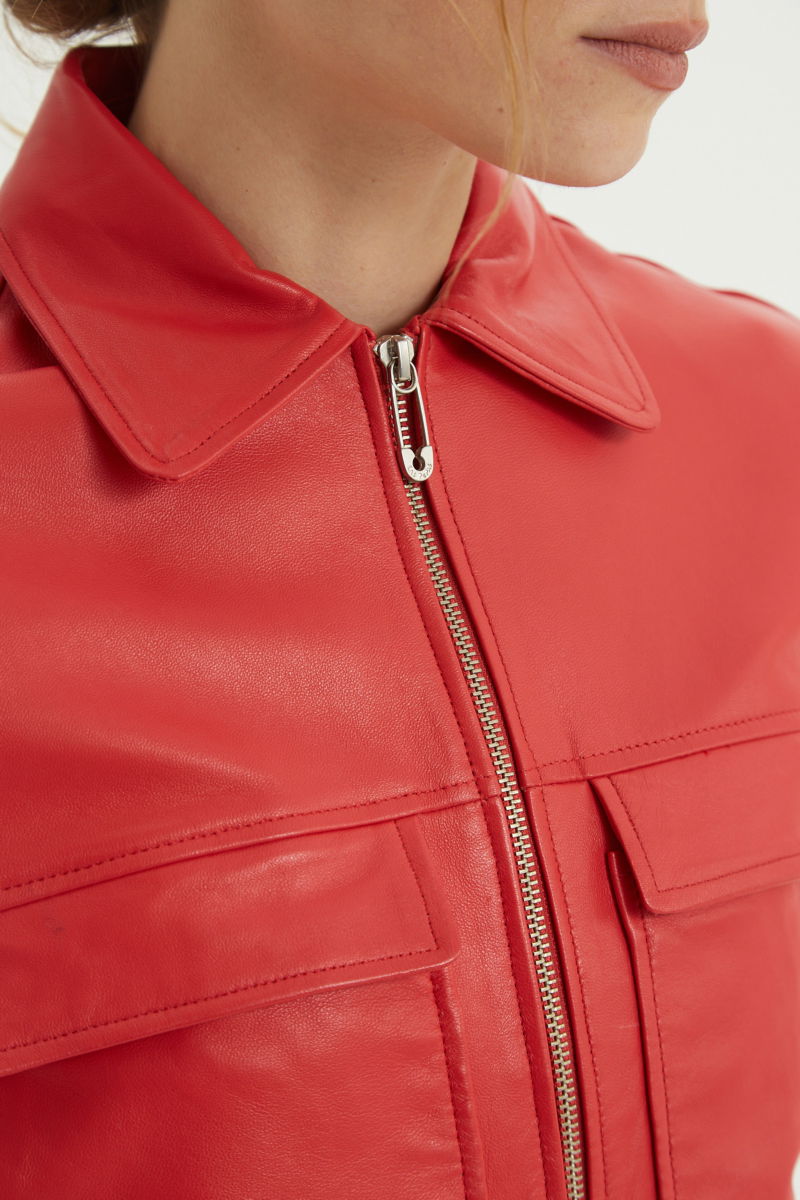 CAMPERA DE CUERO ONIX // OVINO ITALIANO