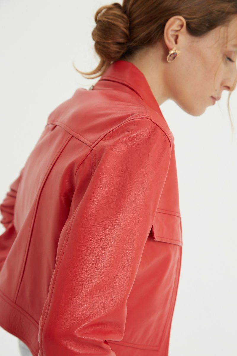 CAMPERA DE CUERO ONIX // OVINO ITALIANO