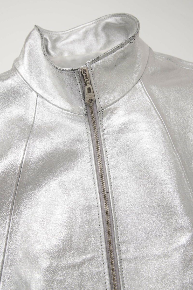 CAMPERA DE CUERO LIPA METALIZADA // OVINO ITALIANO