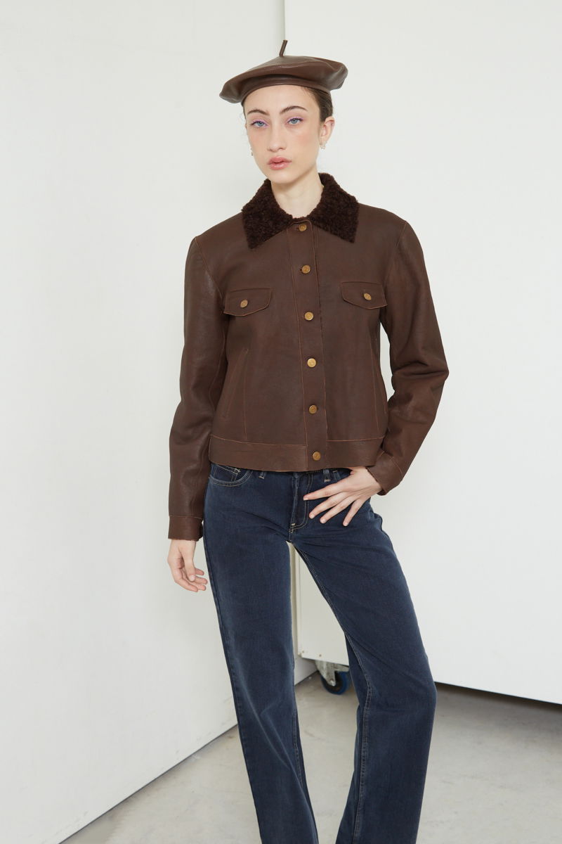 CAMPERA DE CUERO SARA NAPALAN 