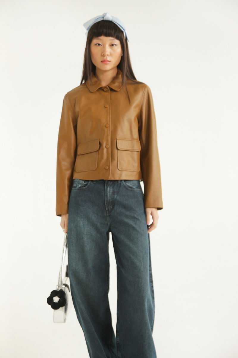 CAMPERA DE CUERO ZOE // OVINO