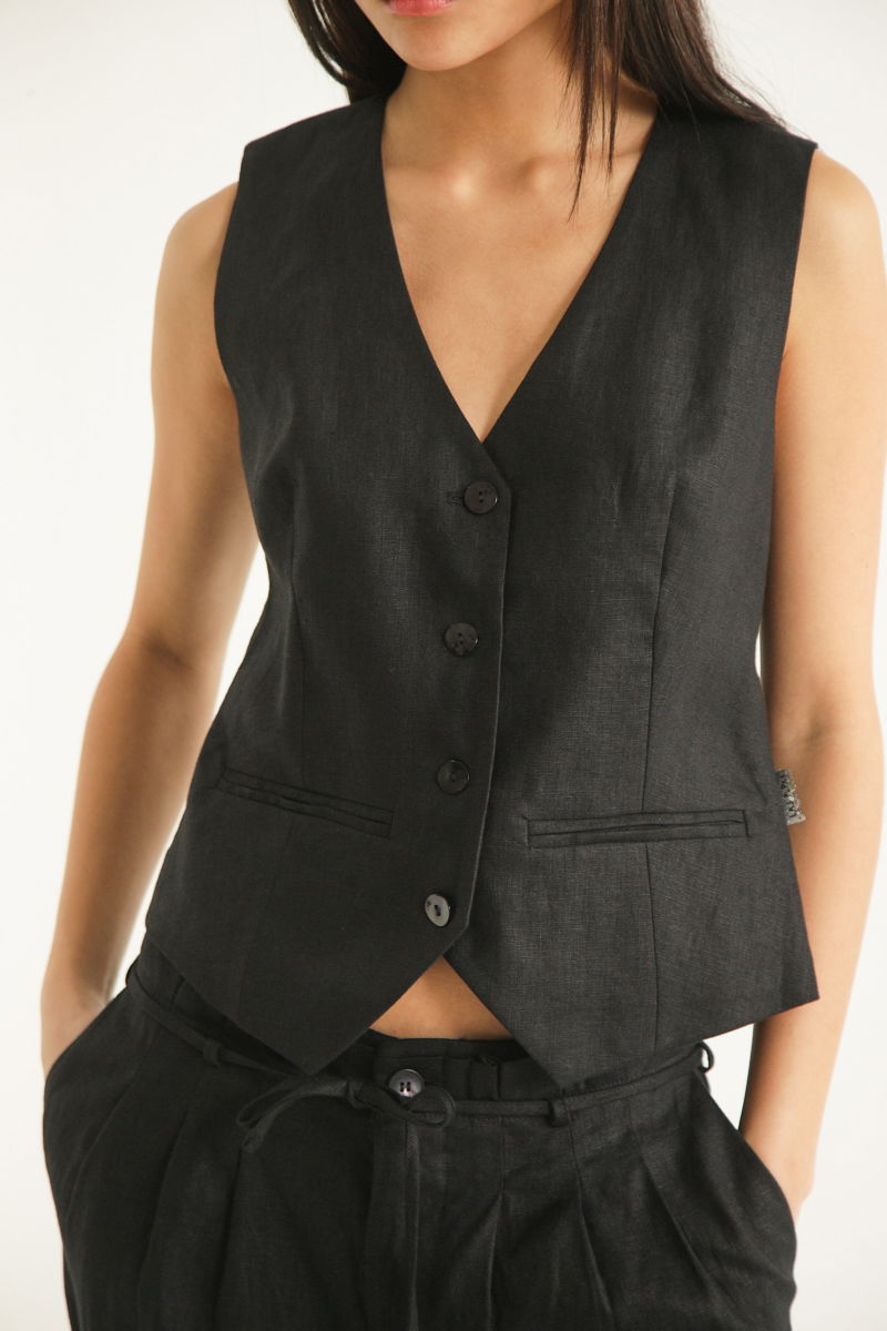 CHALECO DE LINO MARCIA