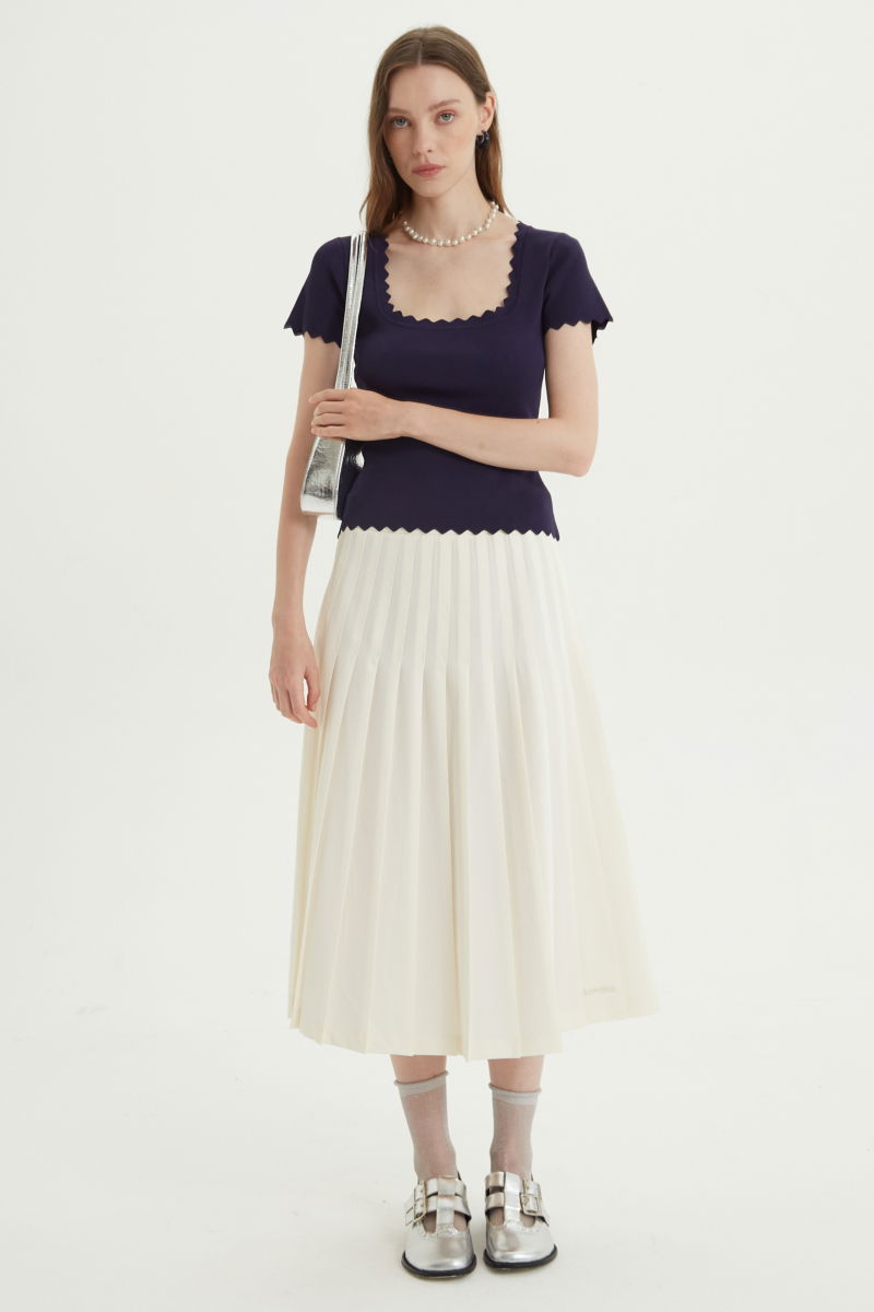 FALDA MIDI PLISADA PORTIA