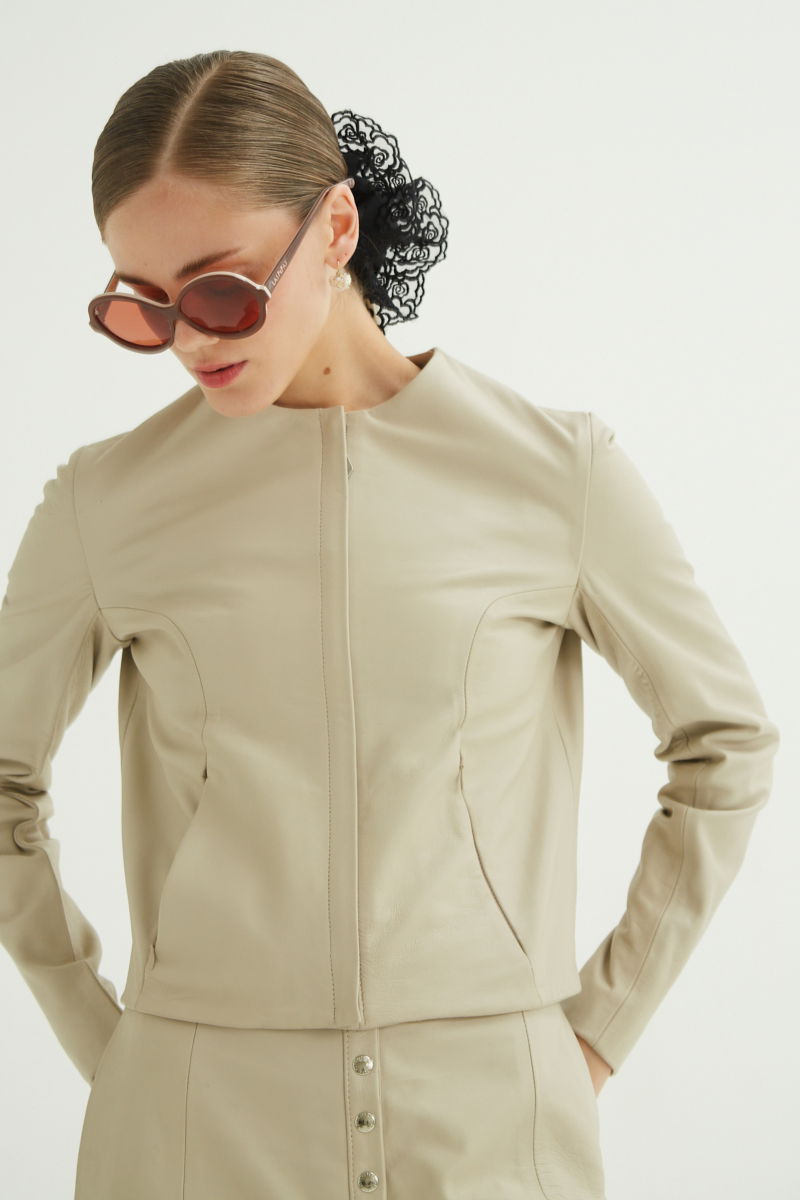 CAMPERA DE CUERO MARION // OVINO ITALIANO