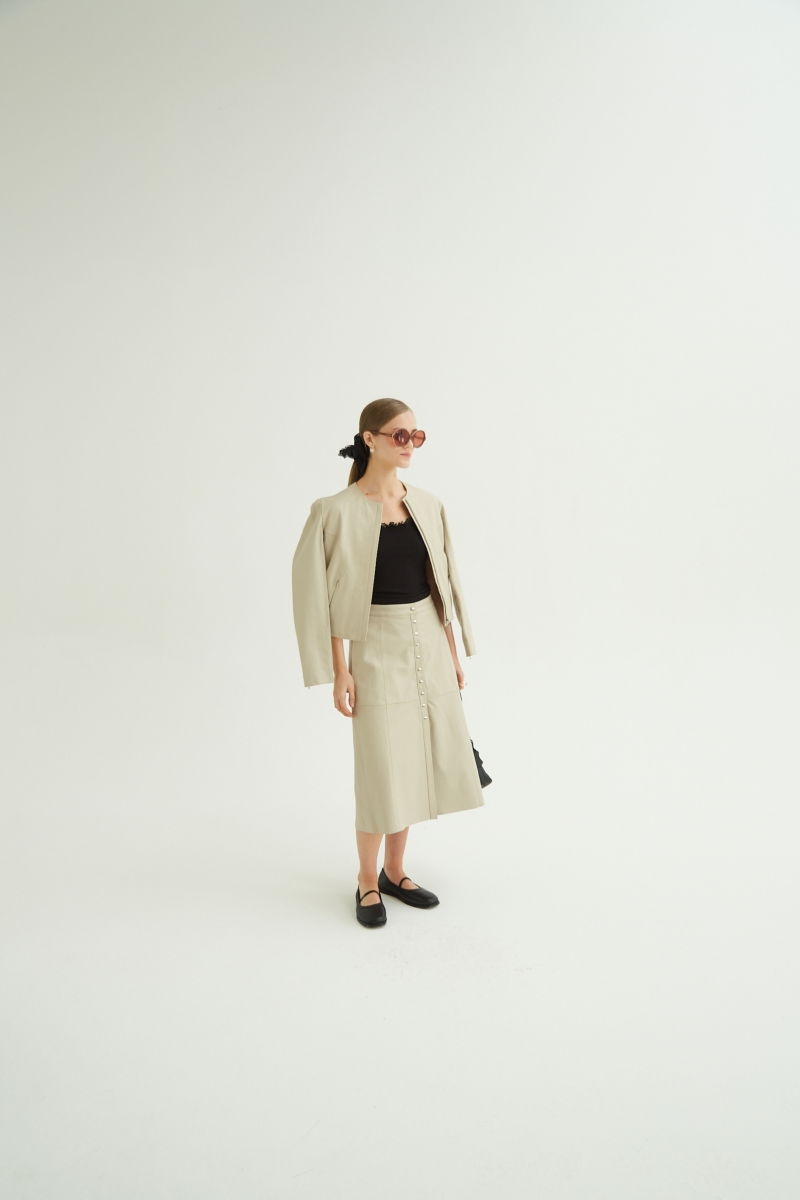 CAMPERA DE CUERO MARION // OVINO ITALIANO