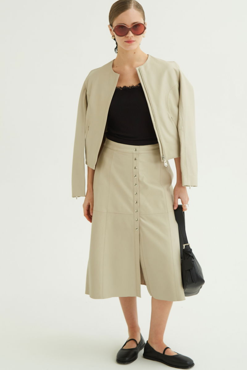 CAMPERA DE CUERO MARION // OVINO ITALIANO