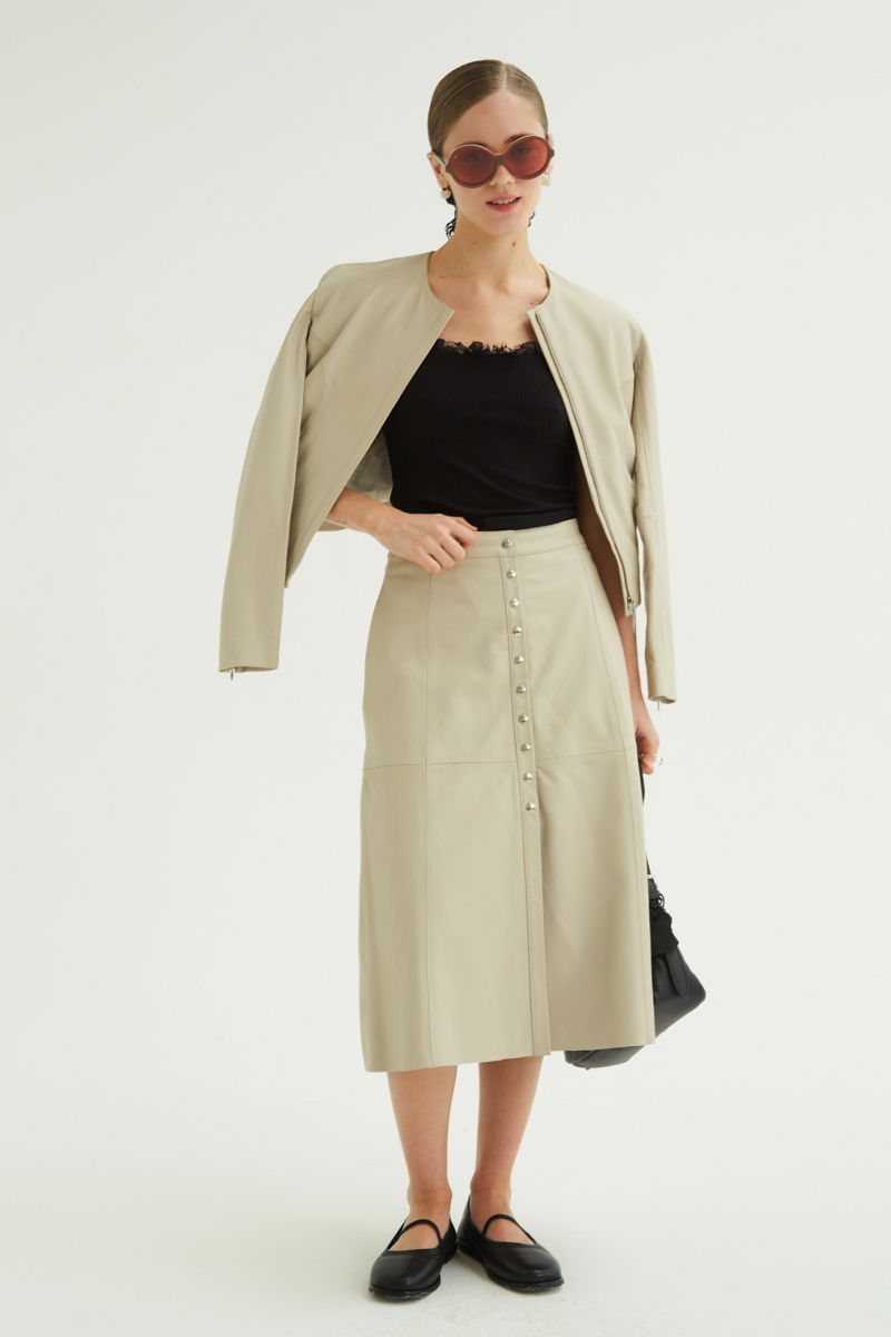 CAMPERA DE CUERO MARION // OVINO ITALIANO