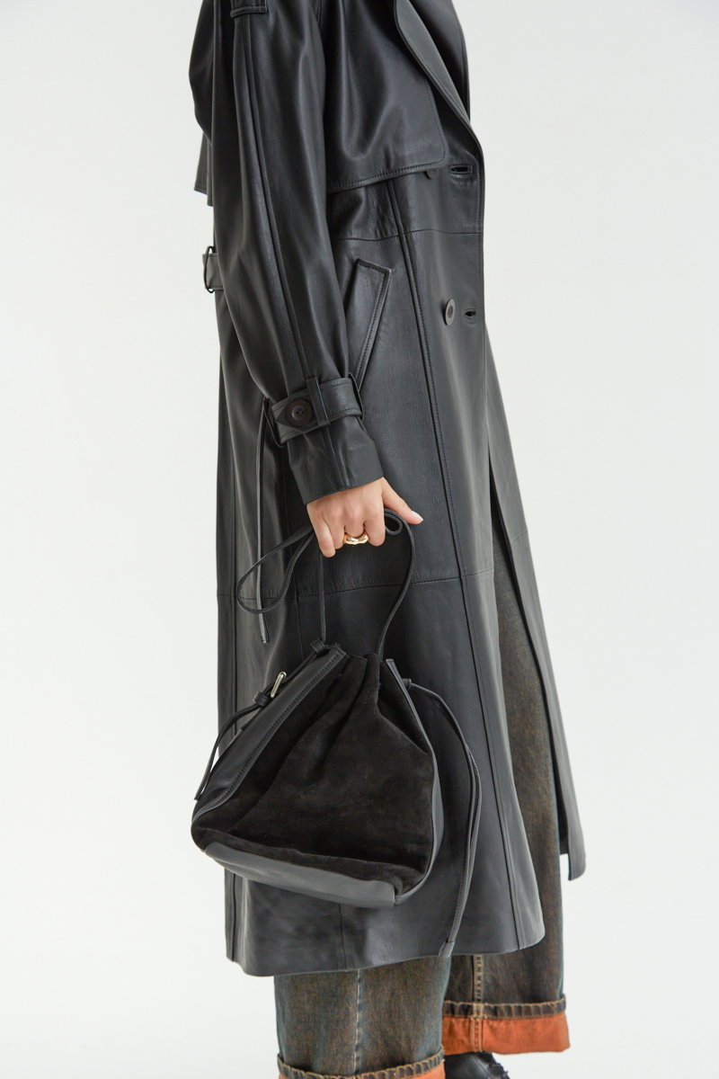 TRENCH DE CUERO ANTONIA / OVINO ITALIANO